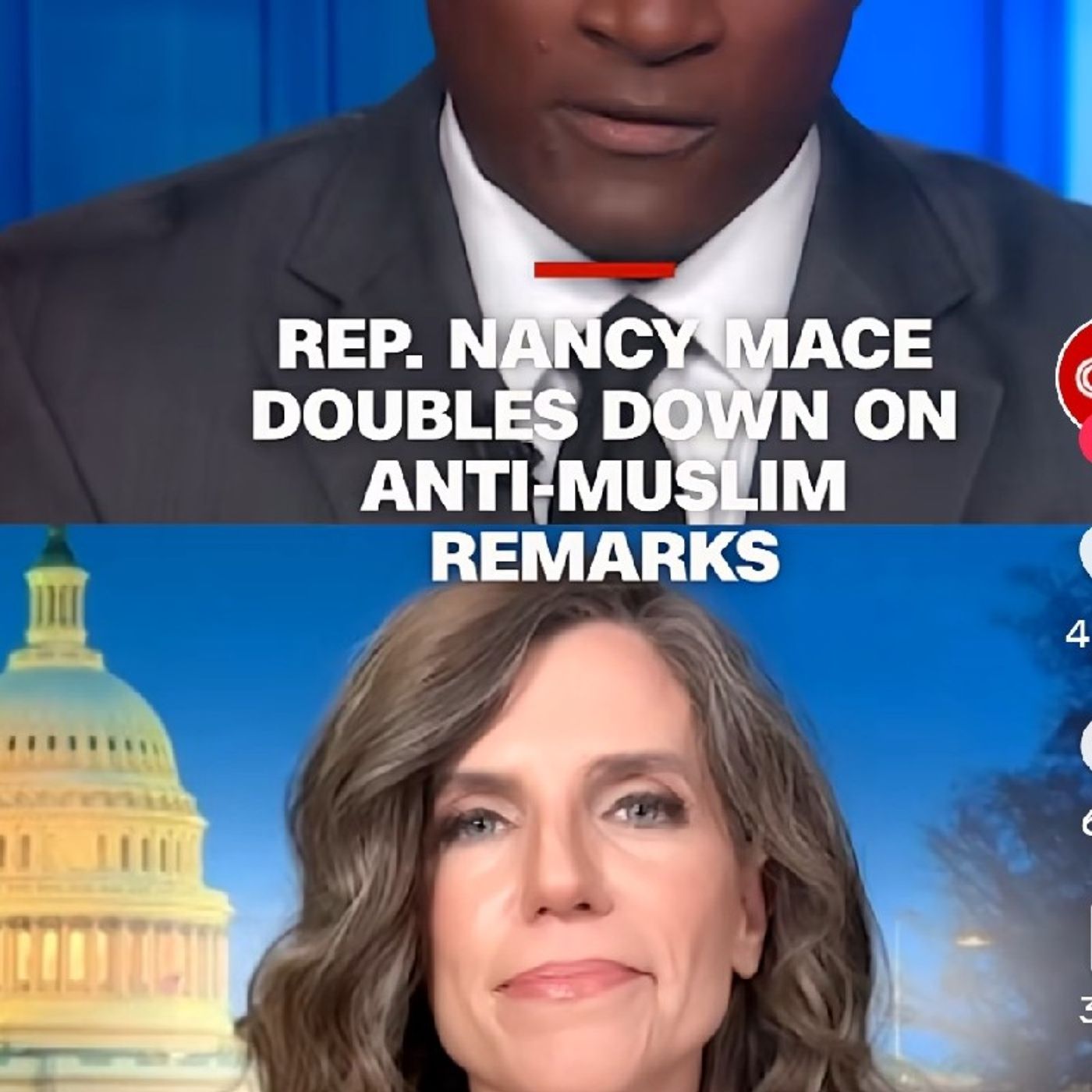 Rep. Nancy Mace doubled down on anti-Muslim comments she made on X when pressed by CNN's episode artwork