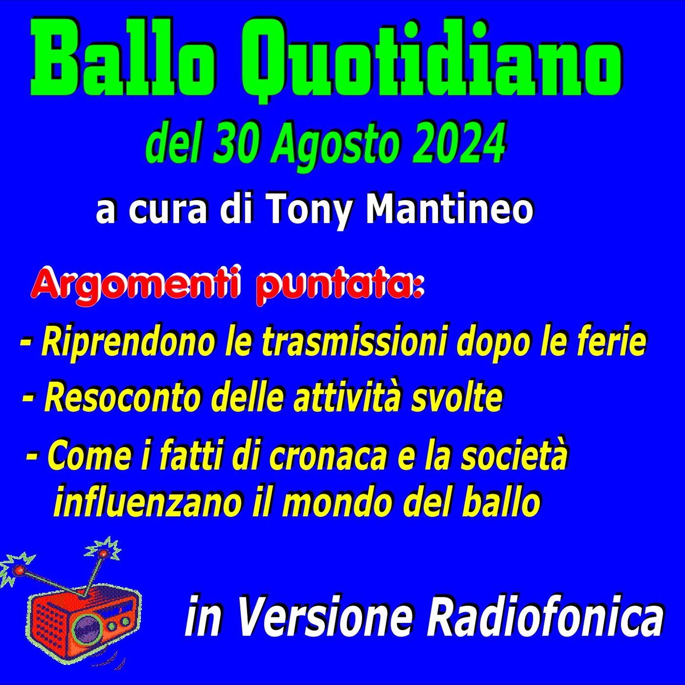 Ballo Quotidiano del 20 agosto 2024 versione radio thumbnail