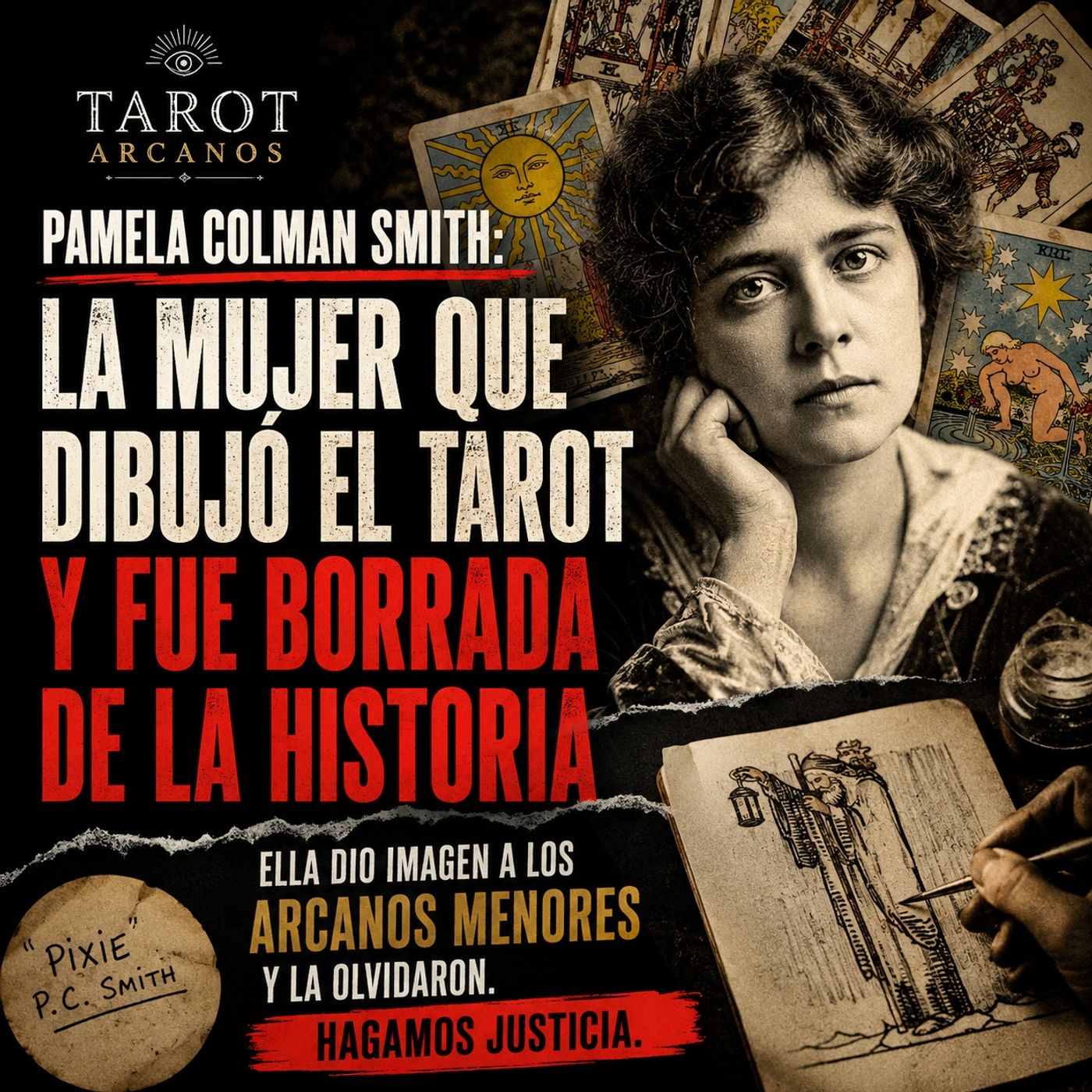 Portada de Pamela Colman Smith: la mujer que dibujó el tarot y fue borrada de la historia