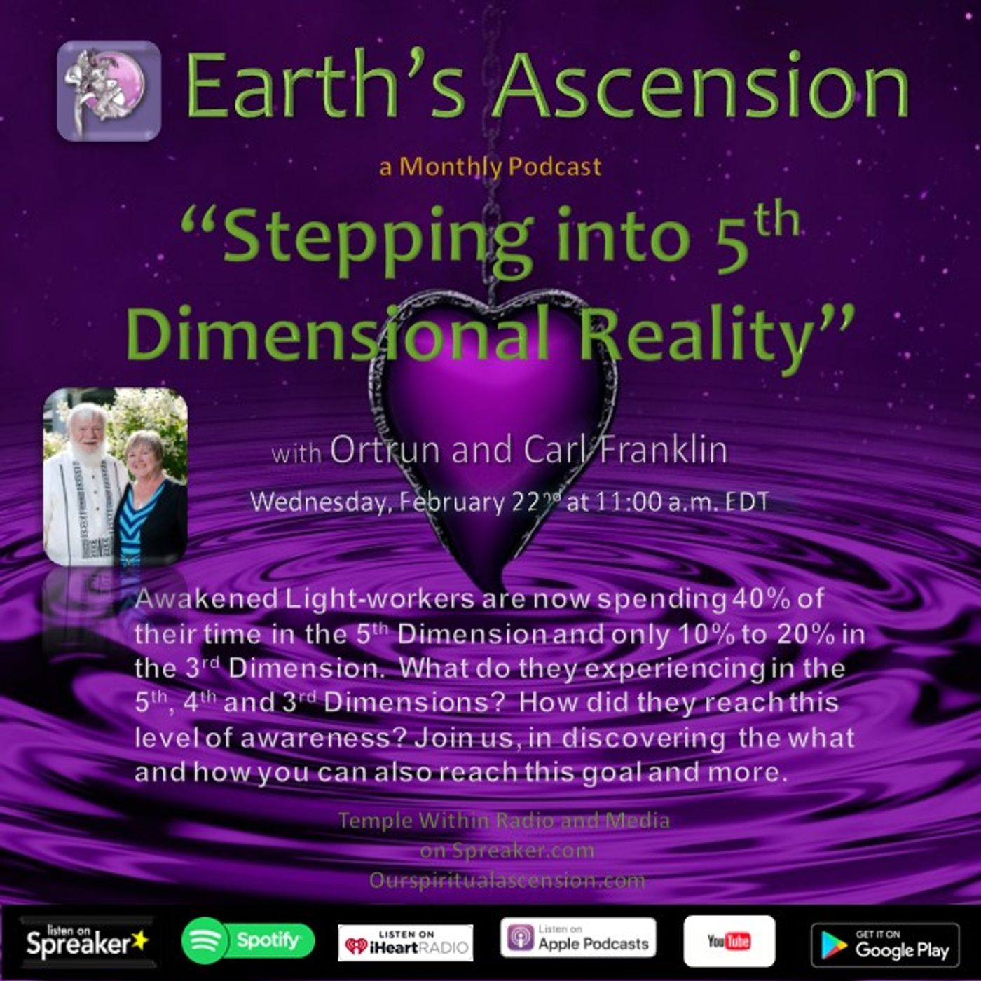 Earth\'s Ascension with Ortrun and Carl Franklin
