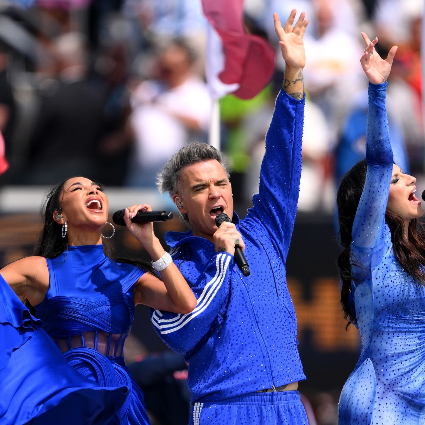 Watch Robbie Williams, Laura Pausini and Nicole Scherzinger perform ‘Desire’ at World Cup 2026™ Closing Ceremony