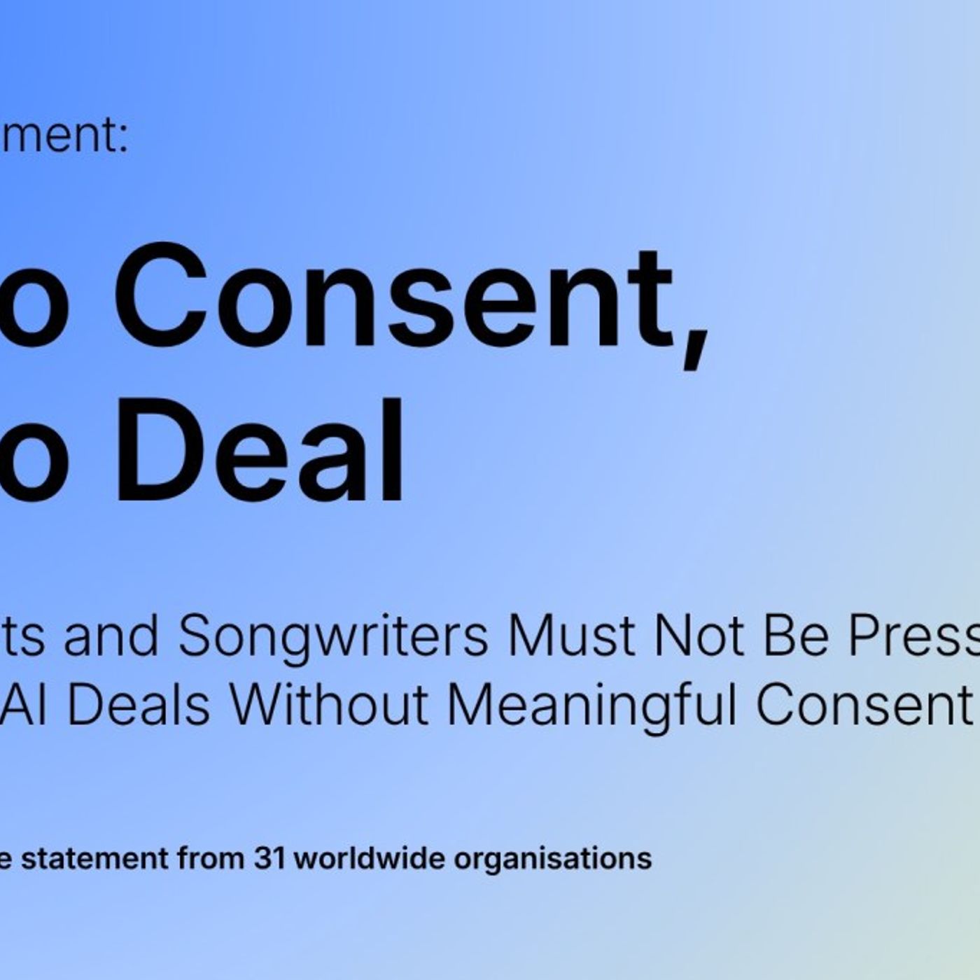 Musicians Pen Letter, Warning About AI Music Deals: ‘Innovation Cannot Be Used to Override Artists’ Rights’ episode artwork