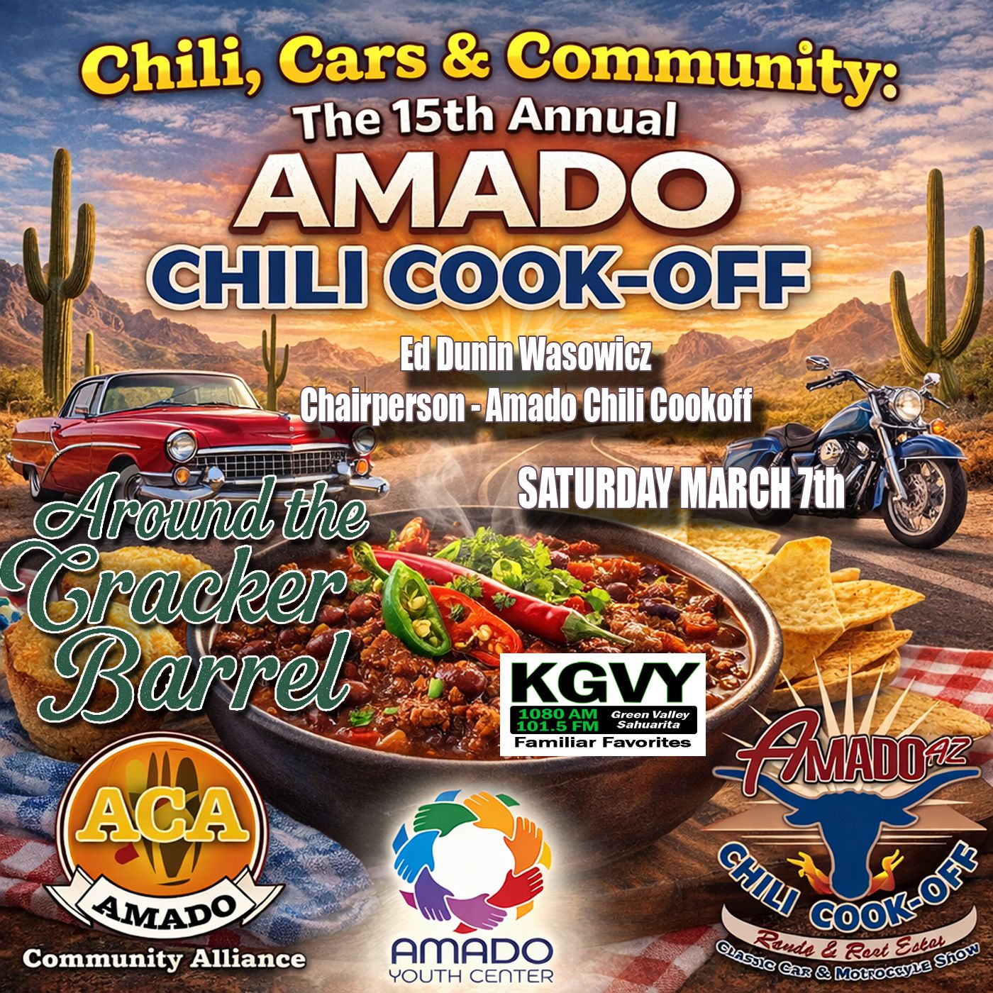Around The Cracker Barrel - 15th Annual Amado Chili Cookoff and Car and Motorcycle Show (Aired 03/06/2026) episode artwork