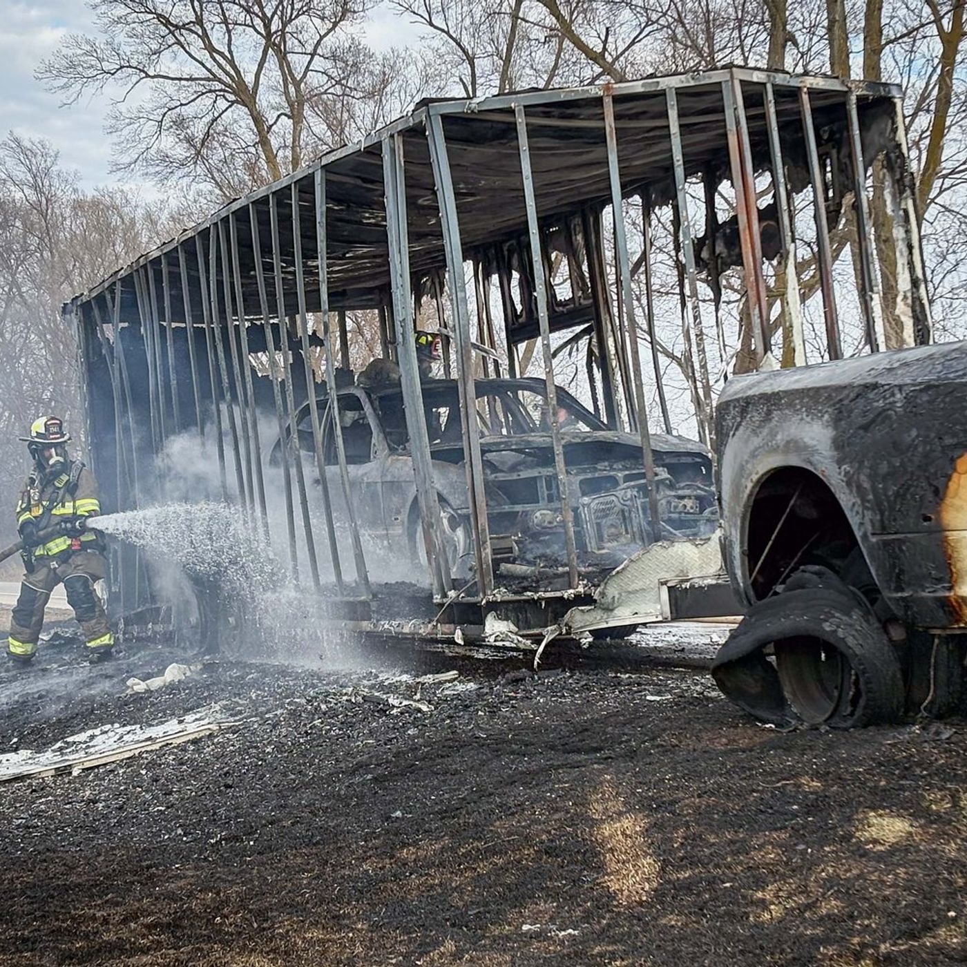 Fire destroys pickup truck, trailer and contents Saturday near Marengo episode artwork