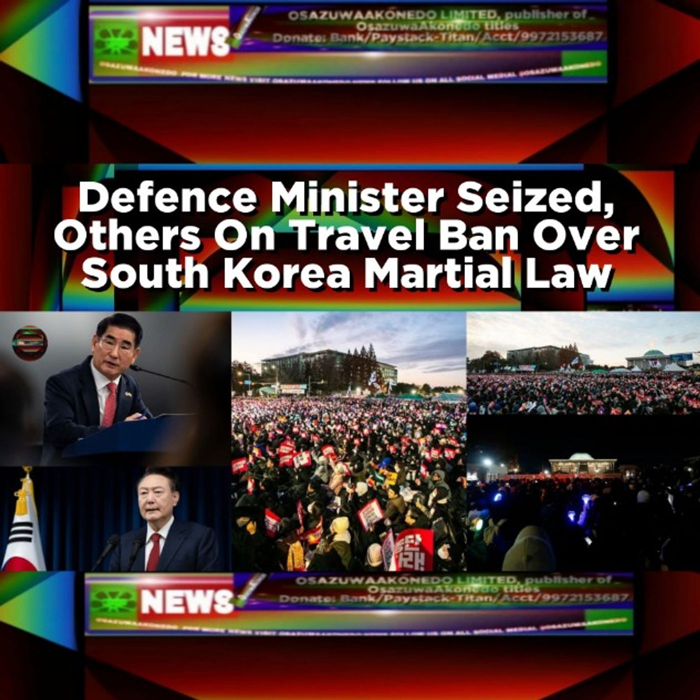 Defence Minister Seized, Others On Travel Ban Over South Korea Martial Law episode artwork