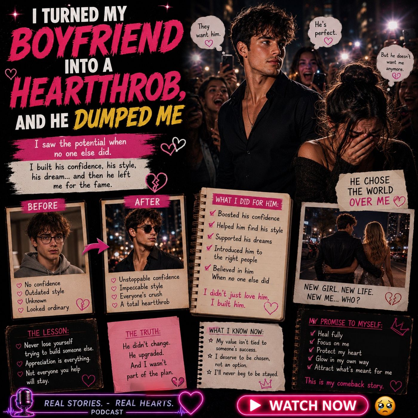 I Turned My Boyfriend into a Heartthrob, and He Dumped Me| Like and sub! episode artwork