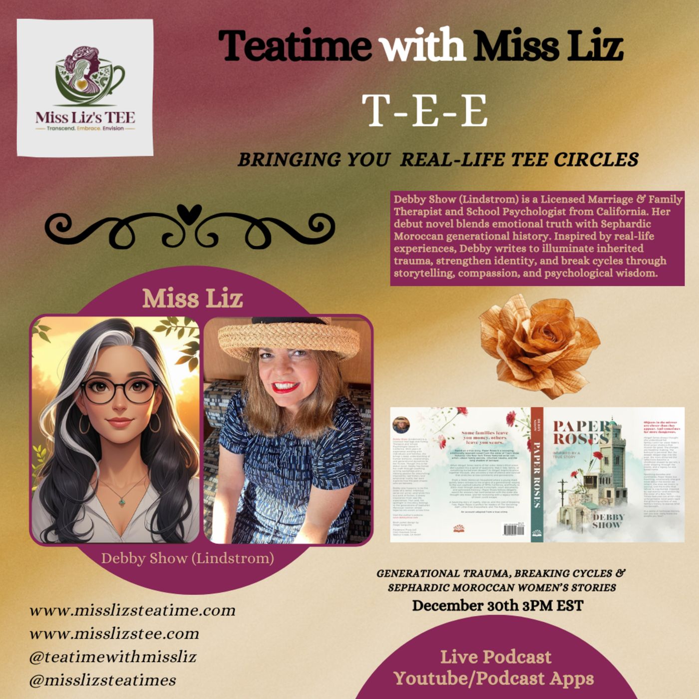 Miss Liz Serves Debby Show Paper Roses episode artwork