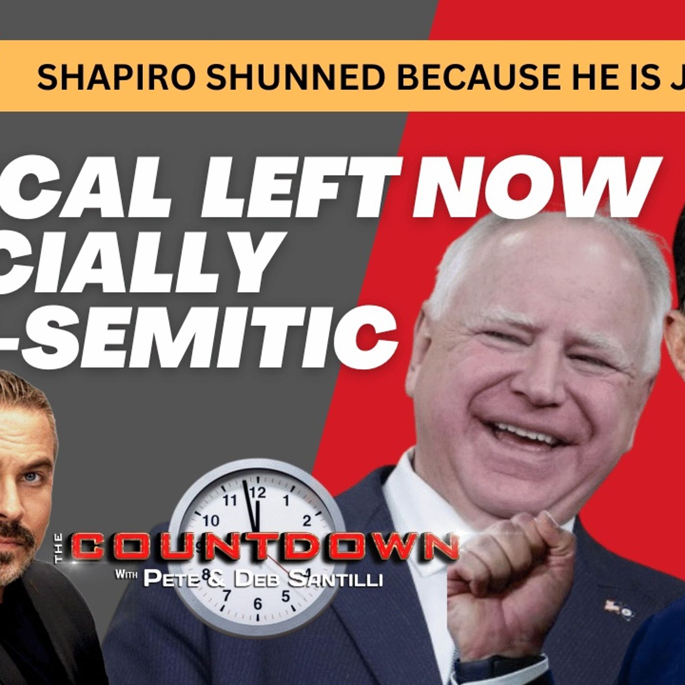 Walz Pick Certifies Radical Left’s Anti-Semitism [The Pete Santilli Show-#4178-8AM] episode artwork