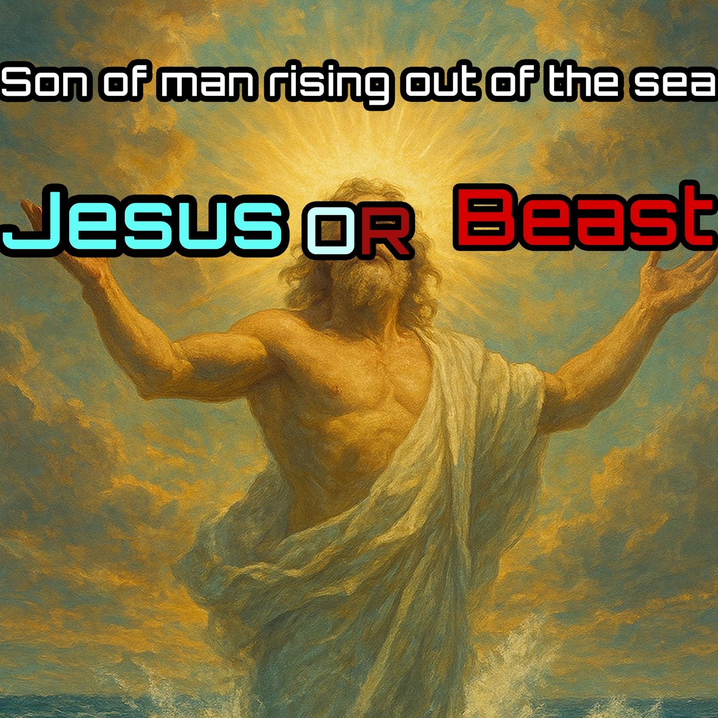 The son of man rising out of the sea