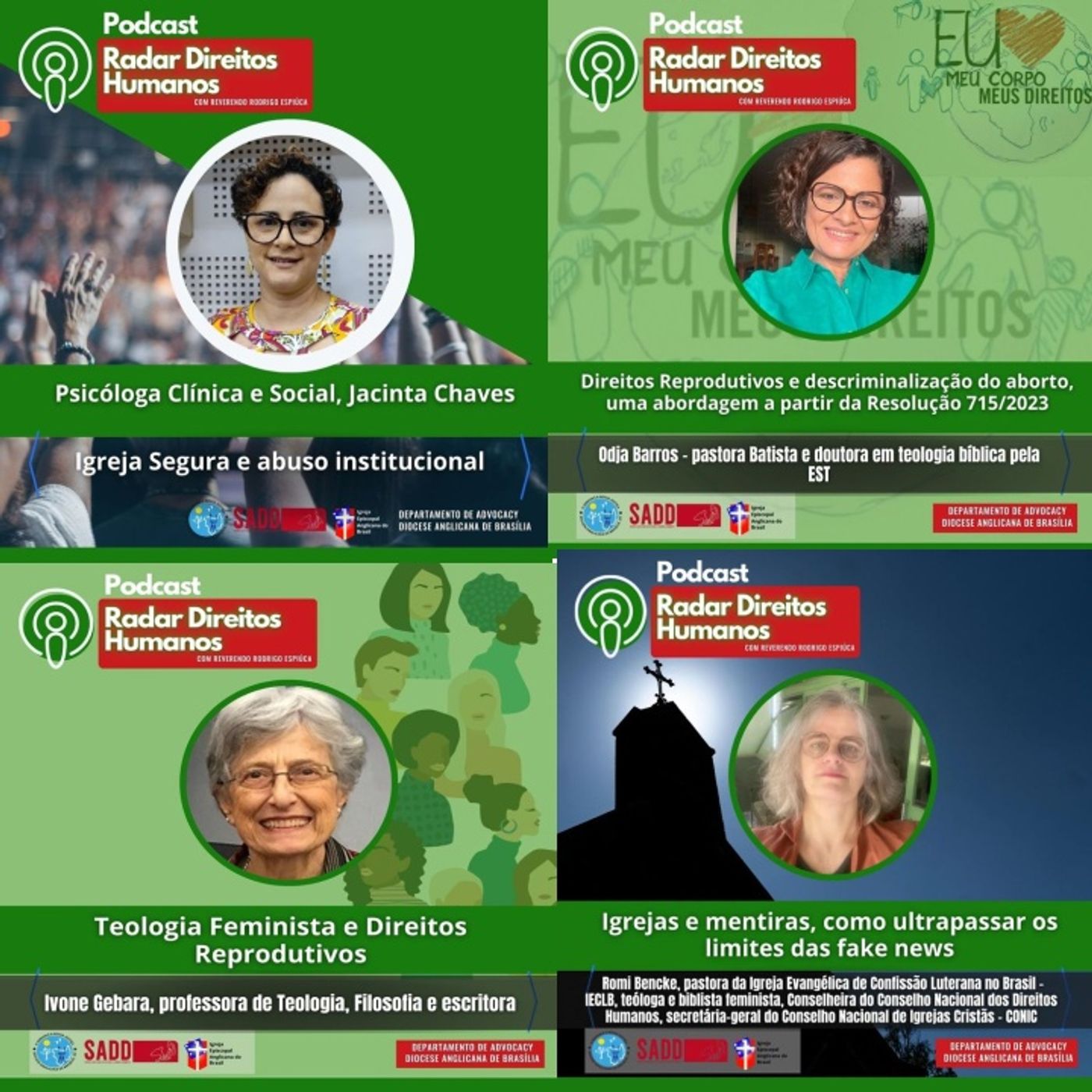 Quatro mulheres tratando dos temas: Abuso, Direitos Reprodutivos, Teologia Feminista e Fake News [Reprise] episode artwork