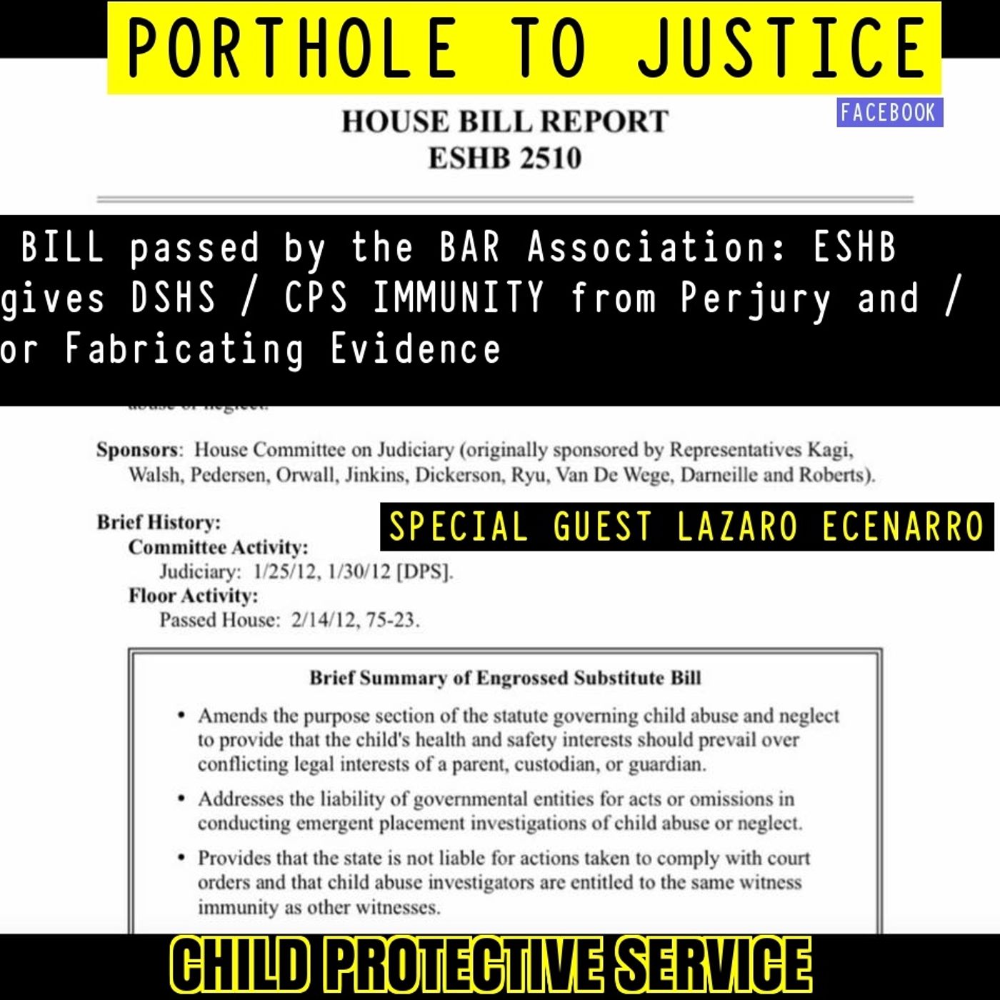 Social Worker Immunity House Bill ESHB2510-Porthole to Justice episode artwork