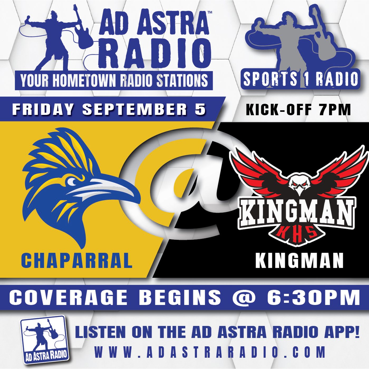 Kingman Eagles hosts Chaparral Roadrunners Football (September 5, 2025) episode artwork