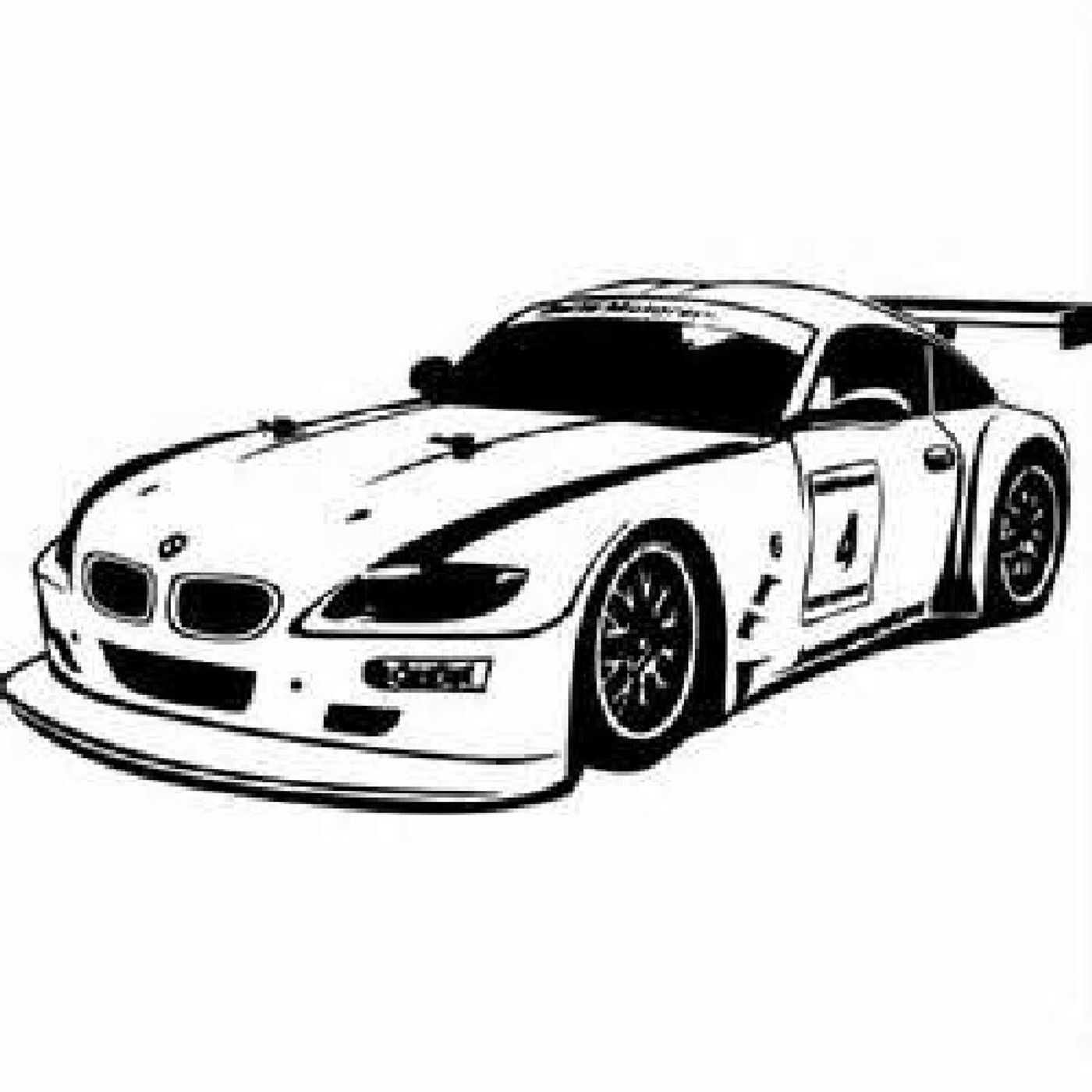 Раскраска машина спортивная BMW