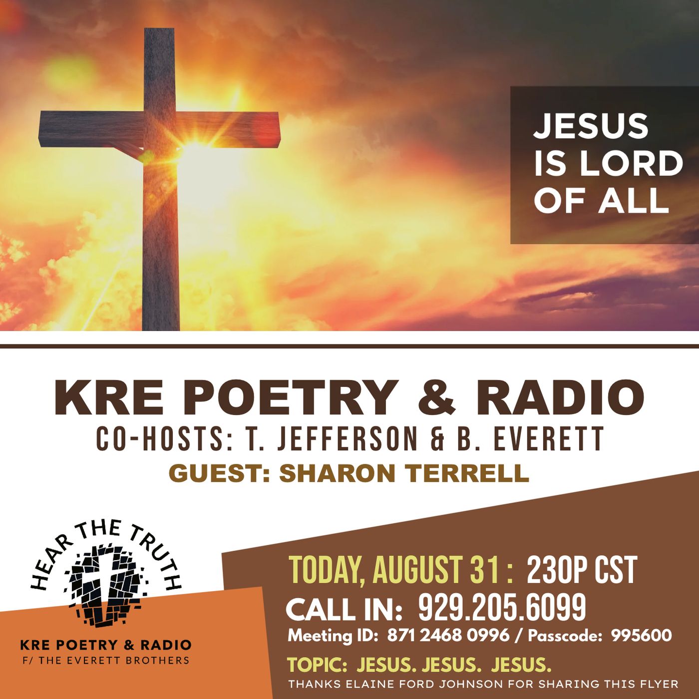 KRE POETRY AND RADIO - EP 140 - GUEST: SHARON TERRELL
