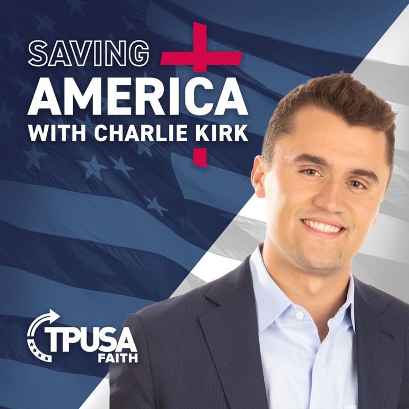 Saving America Radio with Charlie Kirk Artwork