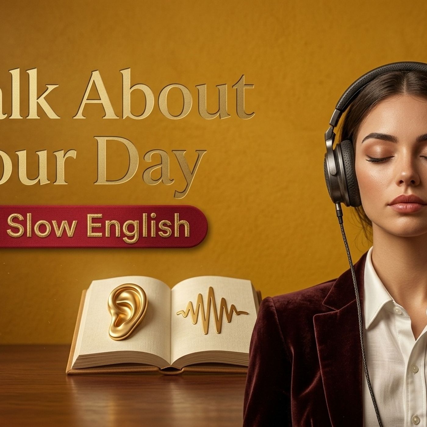 A1 English Listening Practice - Talk About Your Day - Slow English Podcast episode artwork