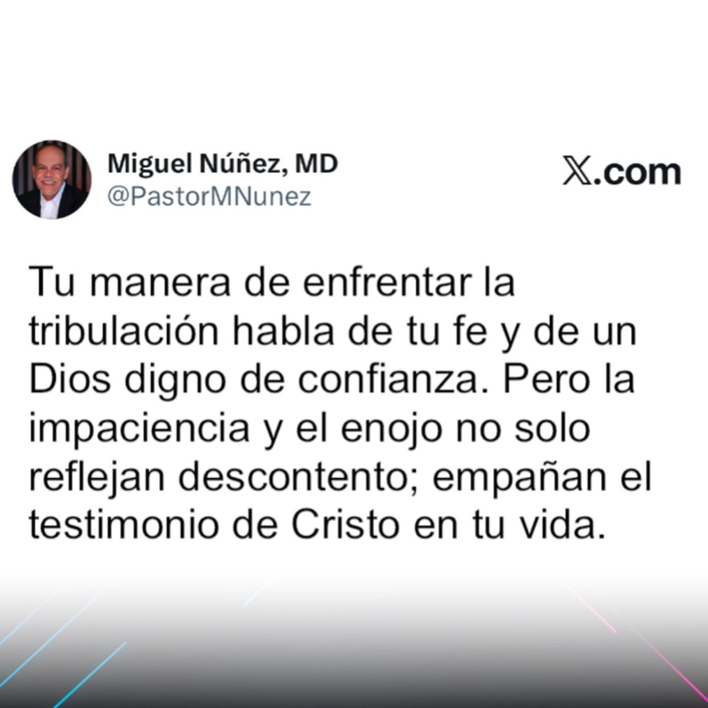 El Post de la Hora | Miguel Núñez: «La manera de enfrentar la tribulación habla de nuestro Dios» episode artwork