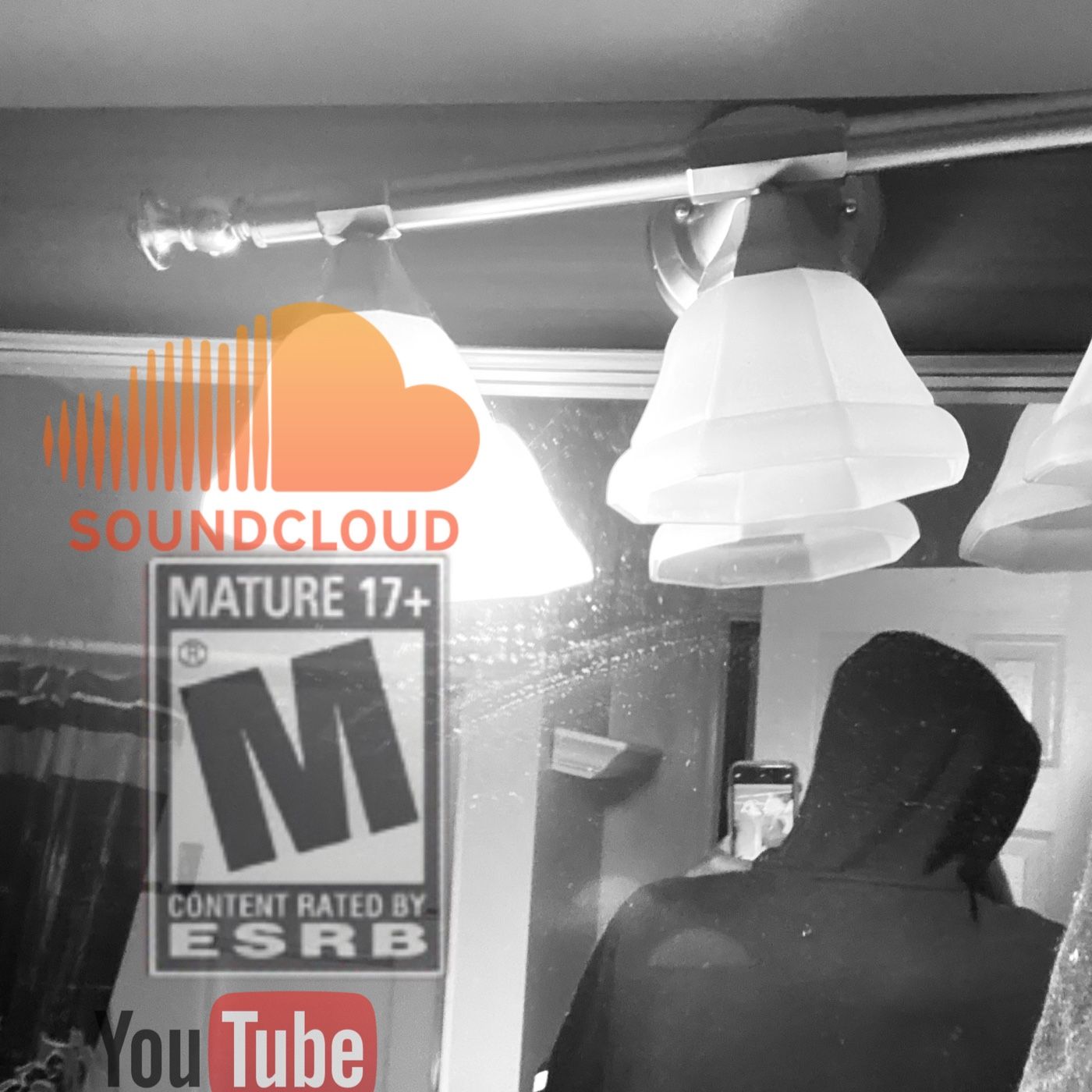 Explicit music podcast artwork