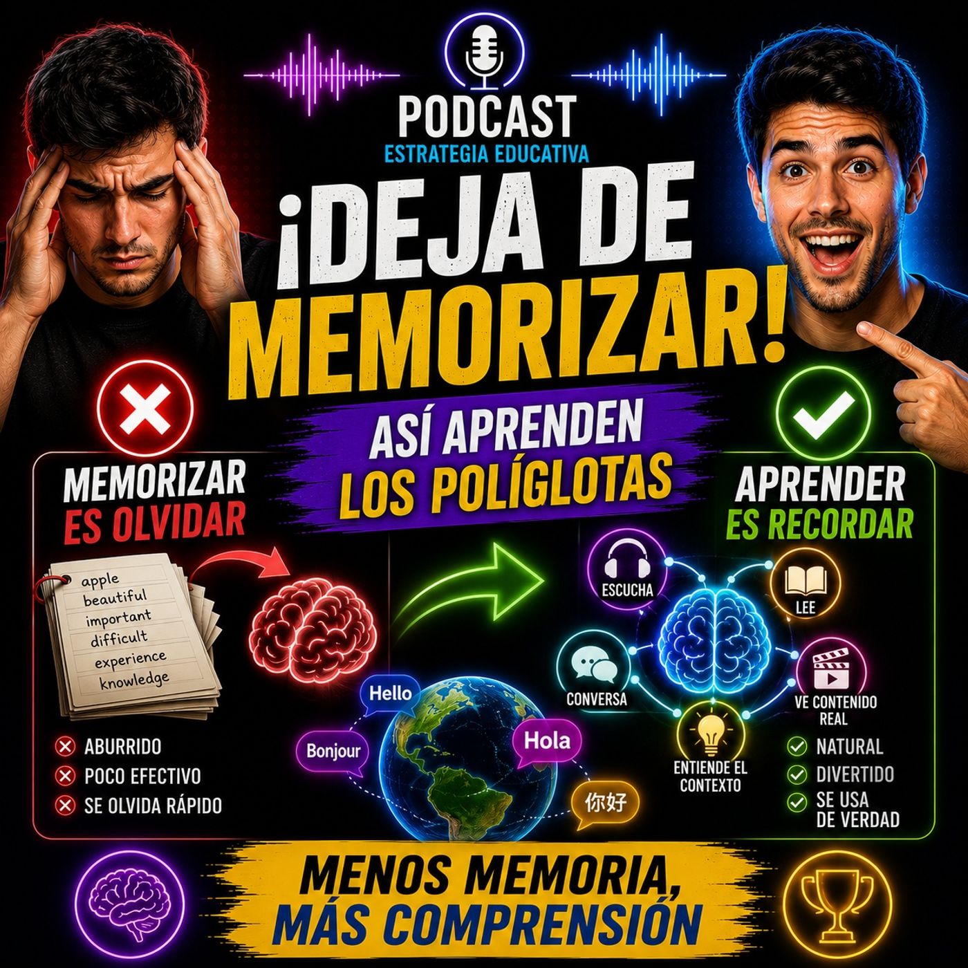 Deja de Memorizar Vocabulario: Así Aprenden los Políglotas
