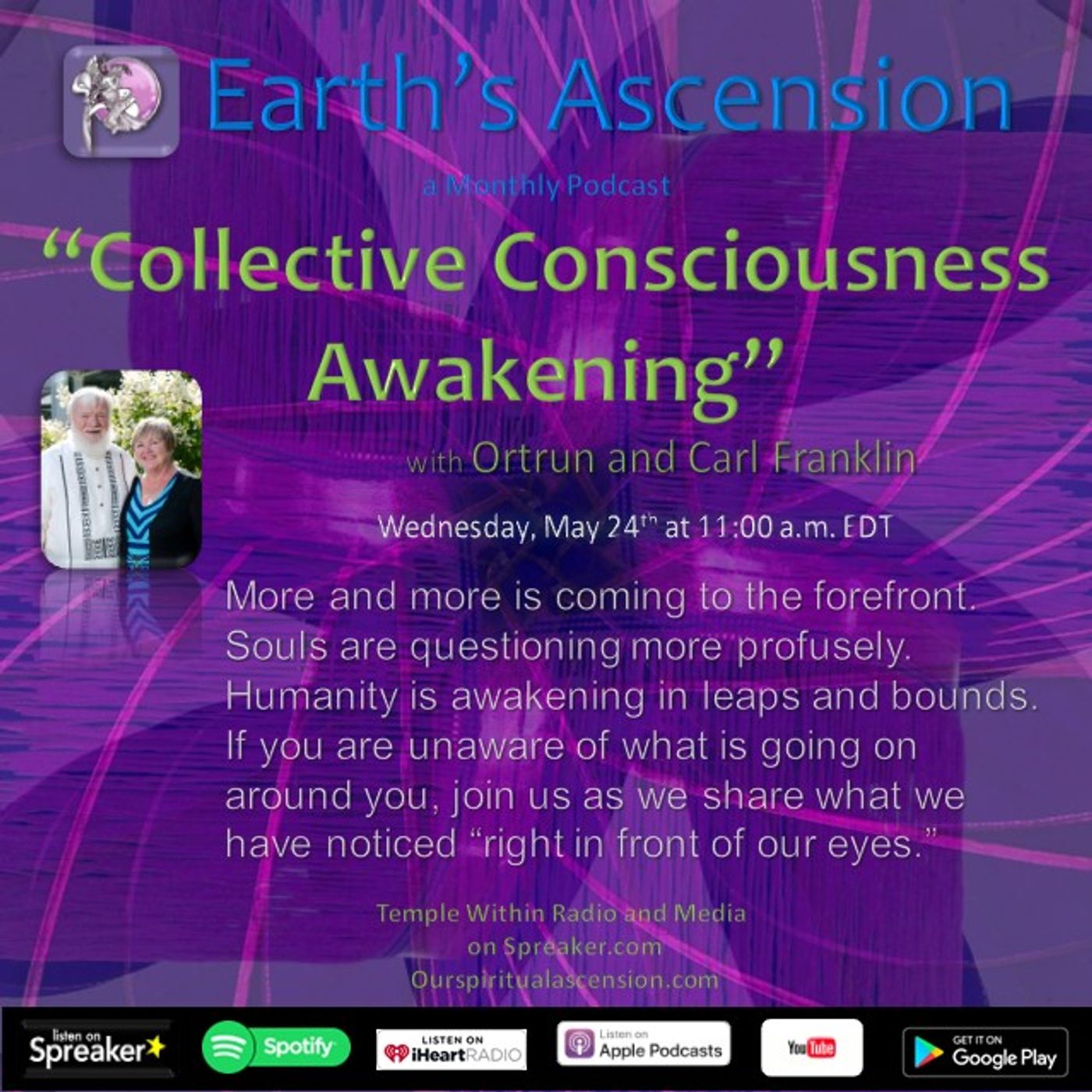 Earth\'s Ascension with Ortrun and Carl Franklin