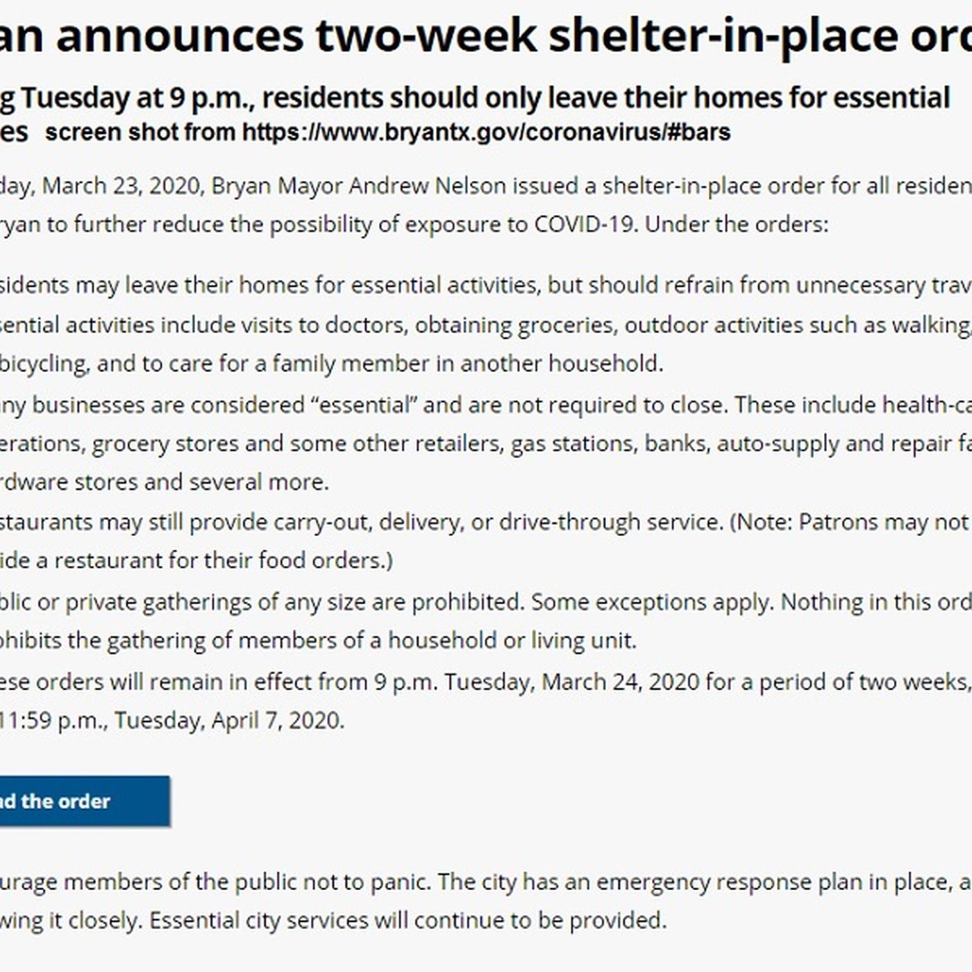 Brazos County Health District updates