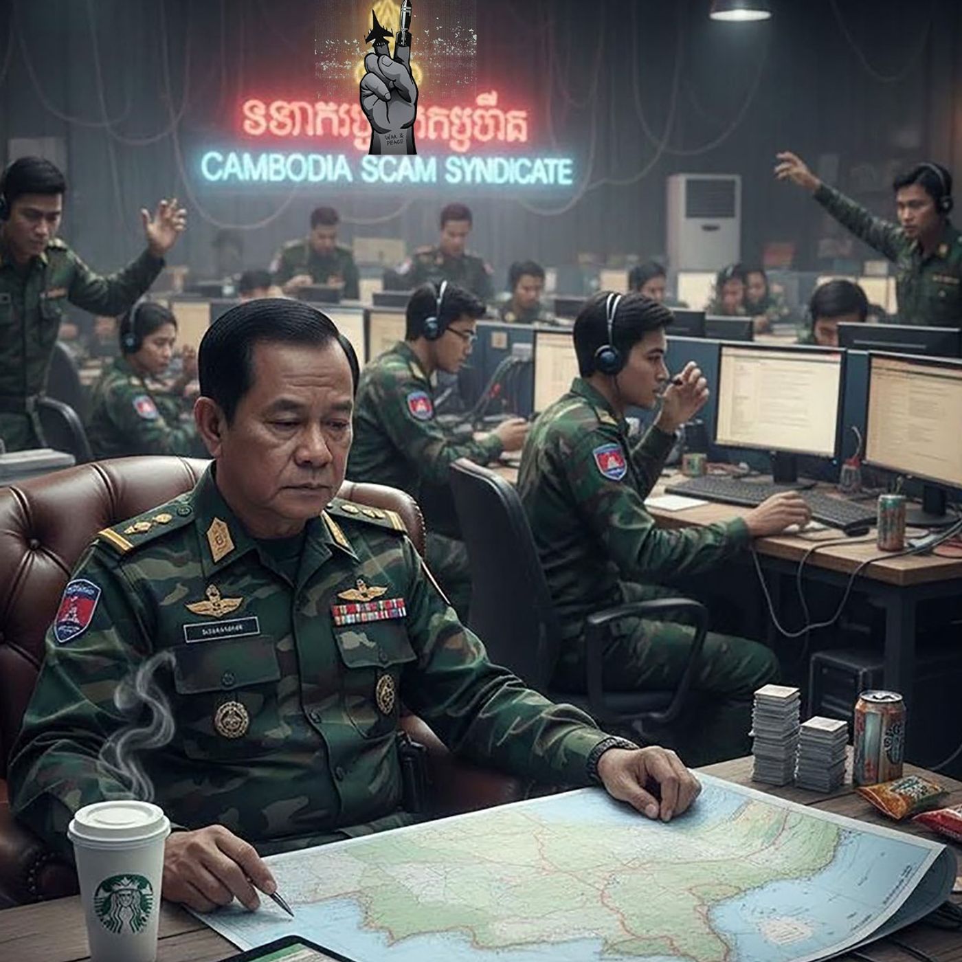 Scam city fanno da sfondo alle mine che brillano sul confine tra Cambogia e Thailandia episode artwork