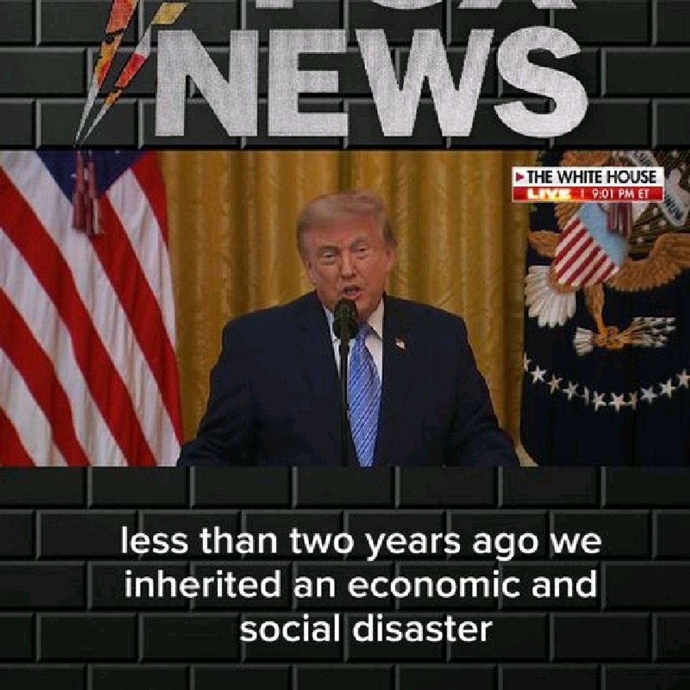 xdffdfffPRESIDENT TRUMP: "Our country is safer, stronqer and far wealthier than it ; been before." it has ever Speaking about his administra episode artwork
