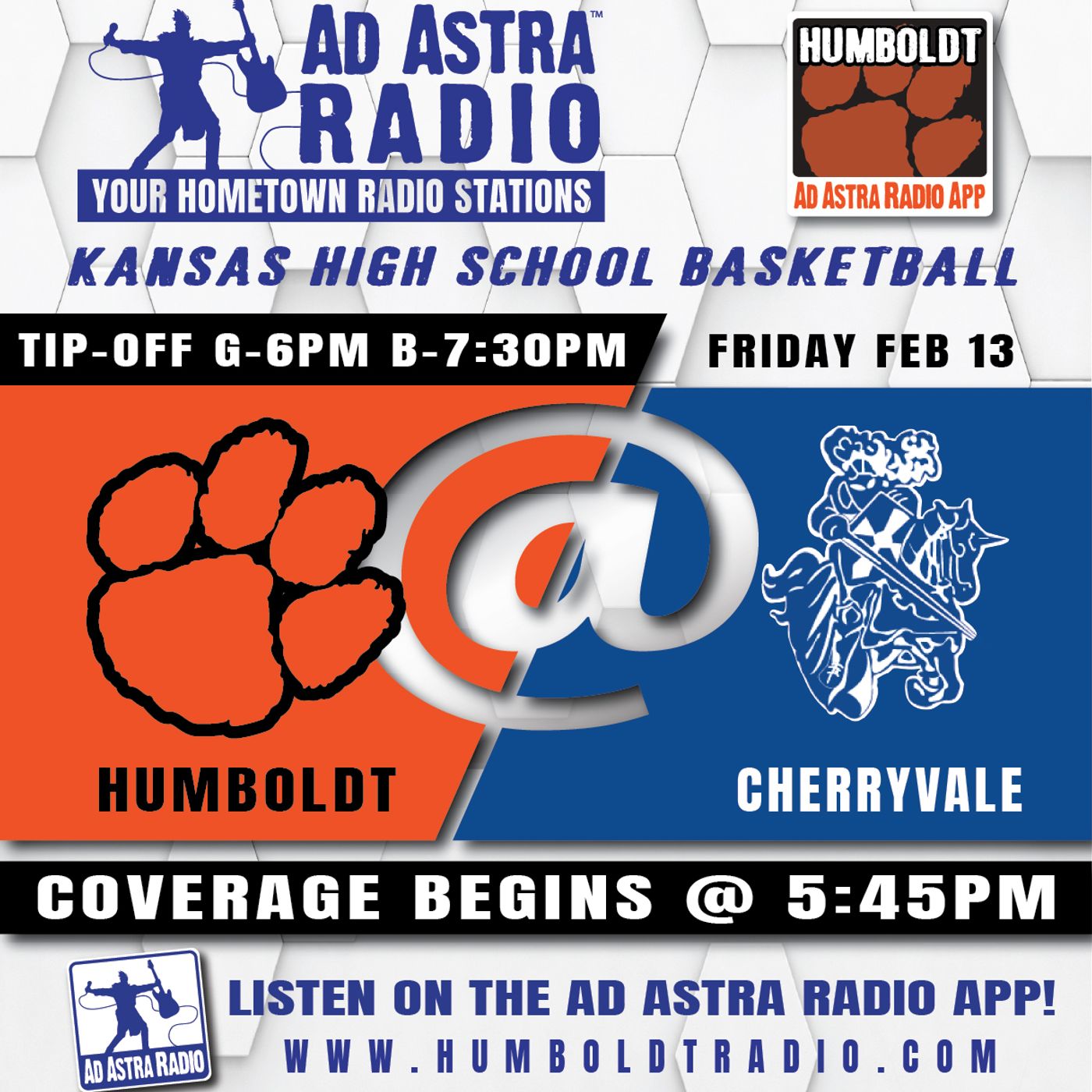 Humboldt Lady Cubs at Cherryvale Lady Chargers High School Basketball (February 13, 2026) episode artwork