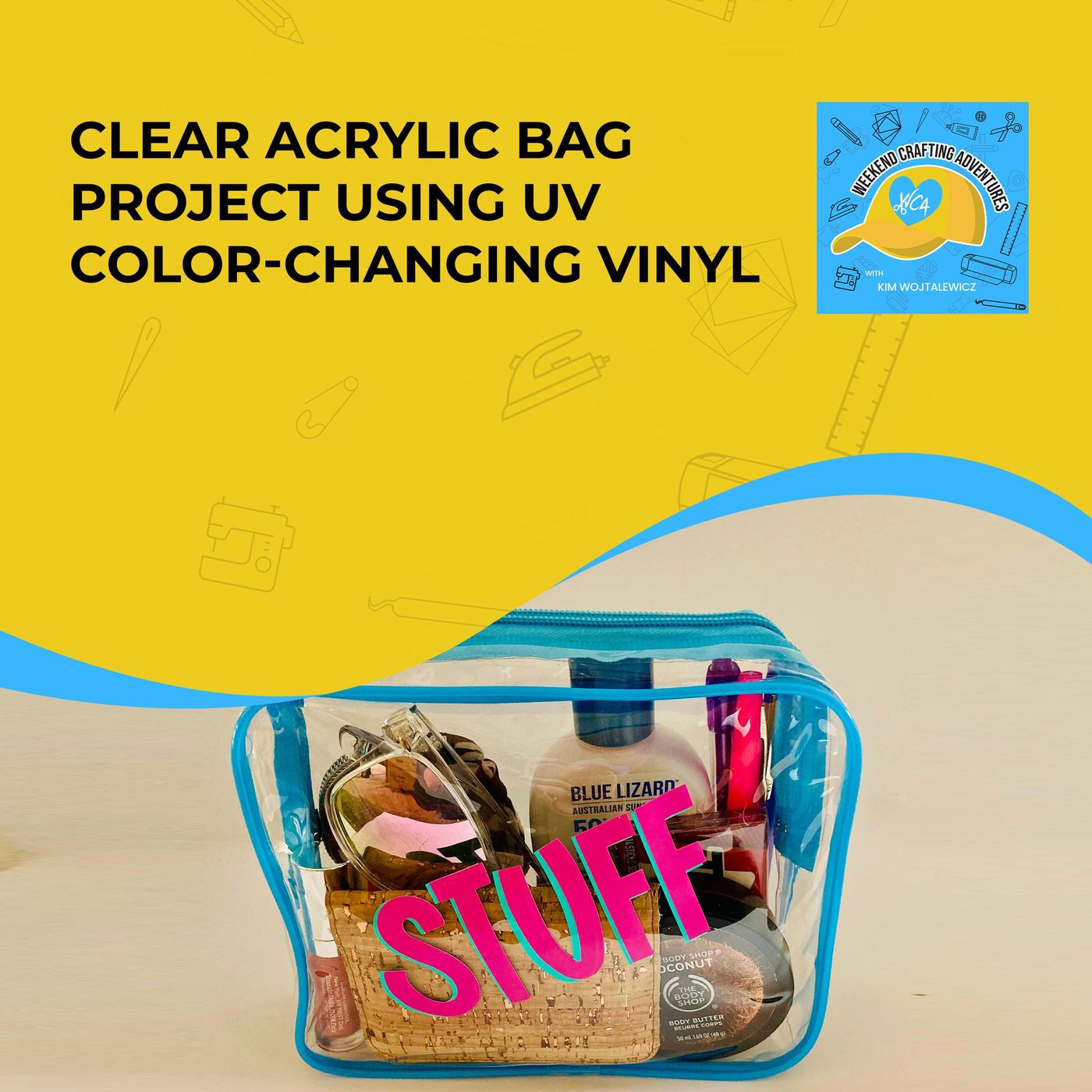 Clear Acrylic Bag Project Using UV Color-Changing Vinyl