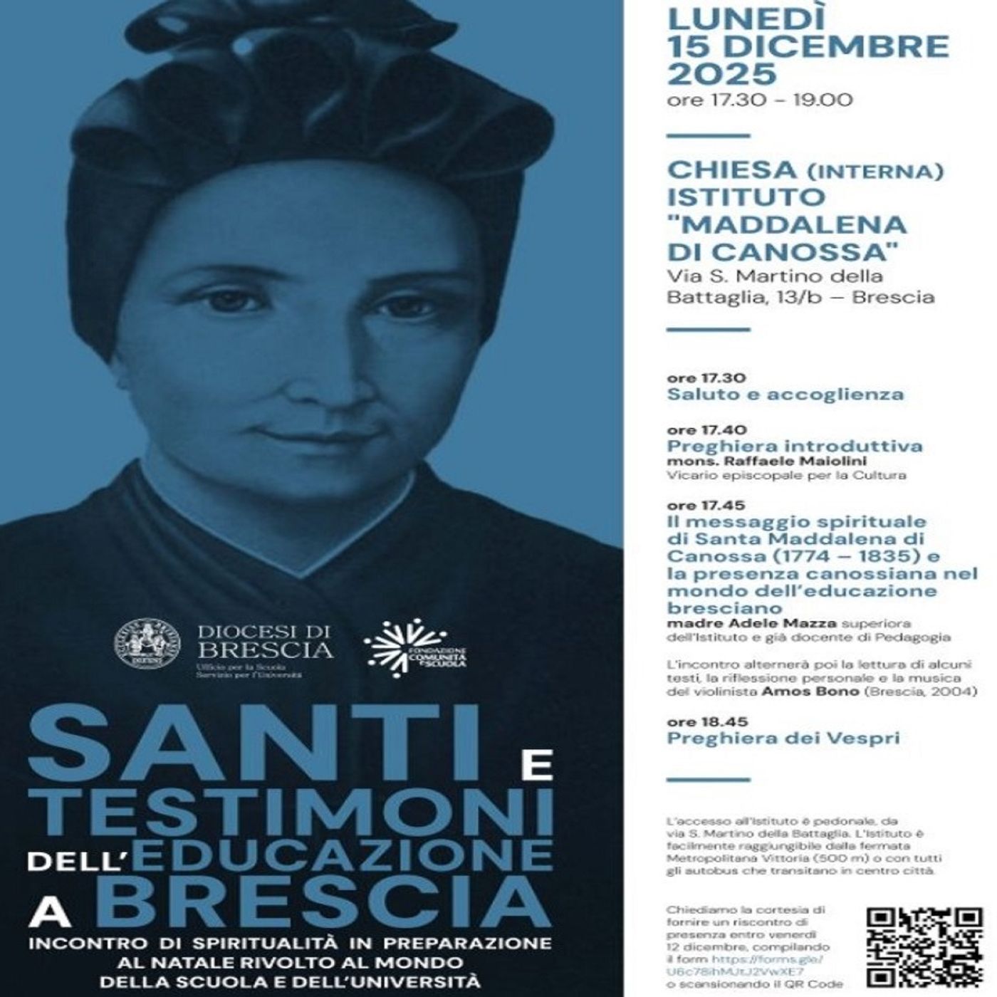 “Santi e testimoni dell’educazione a Brescia”, un incontro sulla figura di Santa Maddalena di Canossa  -  5 dicembre 2025 episode artwork