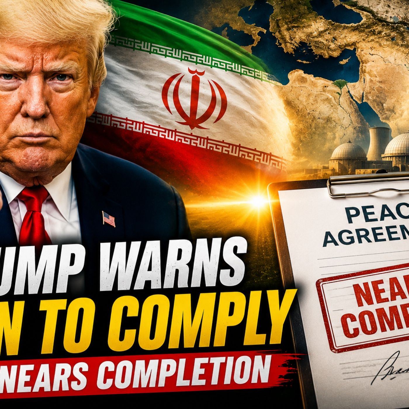 Trump Warns Iran to Comply as a Historic Middle East Deal Nears Completion