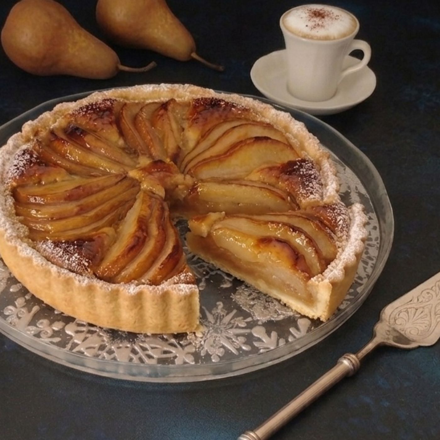 Crostata alle pere caramellate