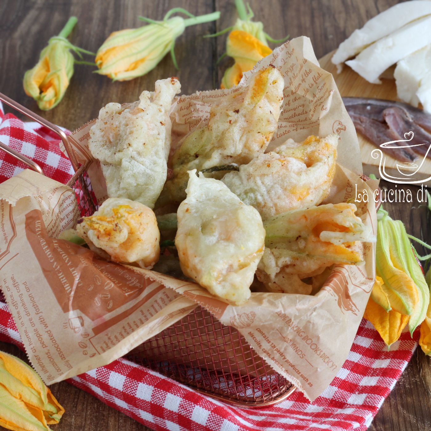 Fiori di zucca alla romana ripieni di mozzarella e alici episode artwork