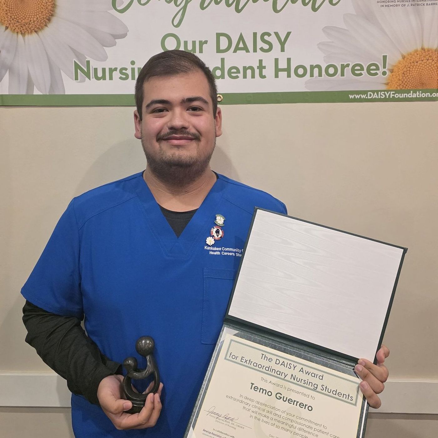 Kankakee Community College graduate honored with DAISY Award for compassionate patient care episode artwork