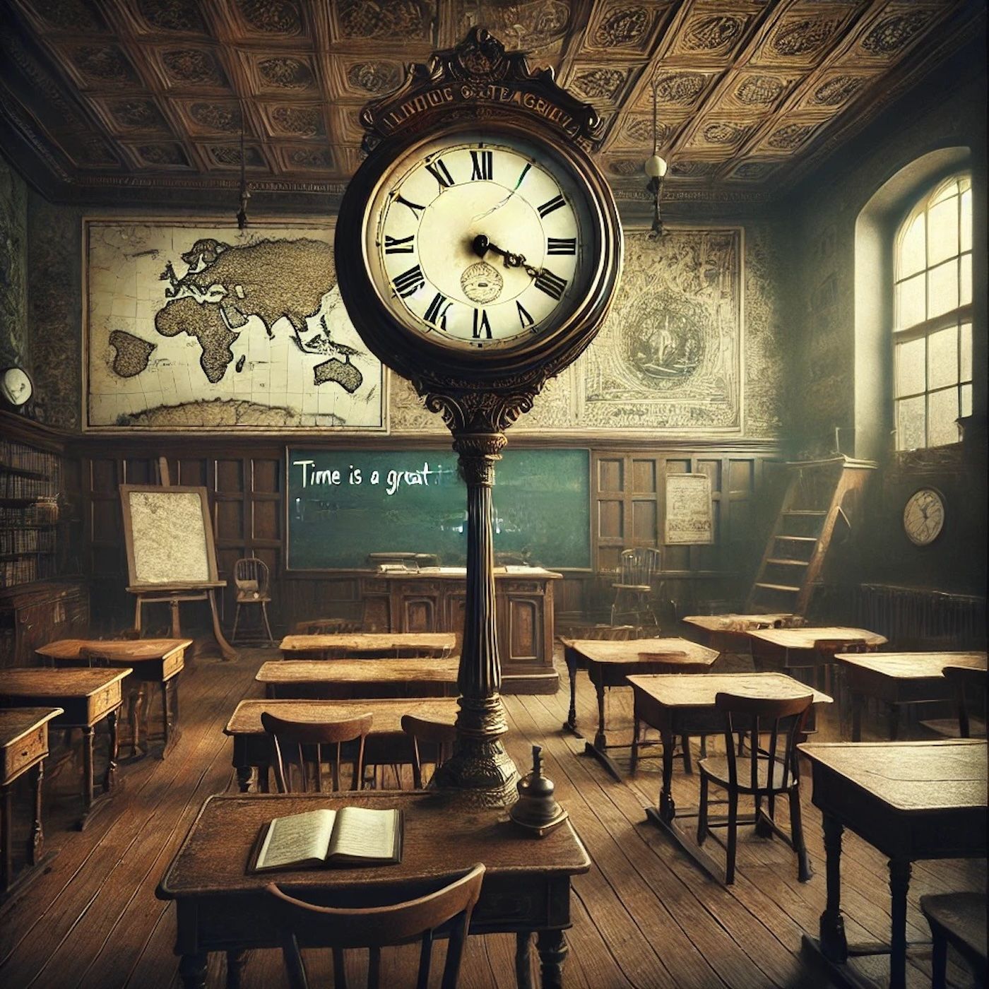 "Time is a great teacher, but unfortunately it kills all its pupils." episode artwork