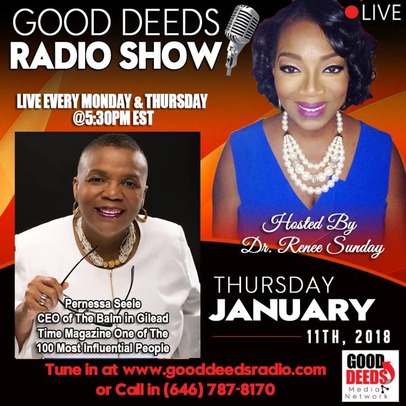 Pernessa Seele Ceo of The Balm in Gilead shares on Good Deeds Radio Show episode artwork