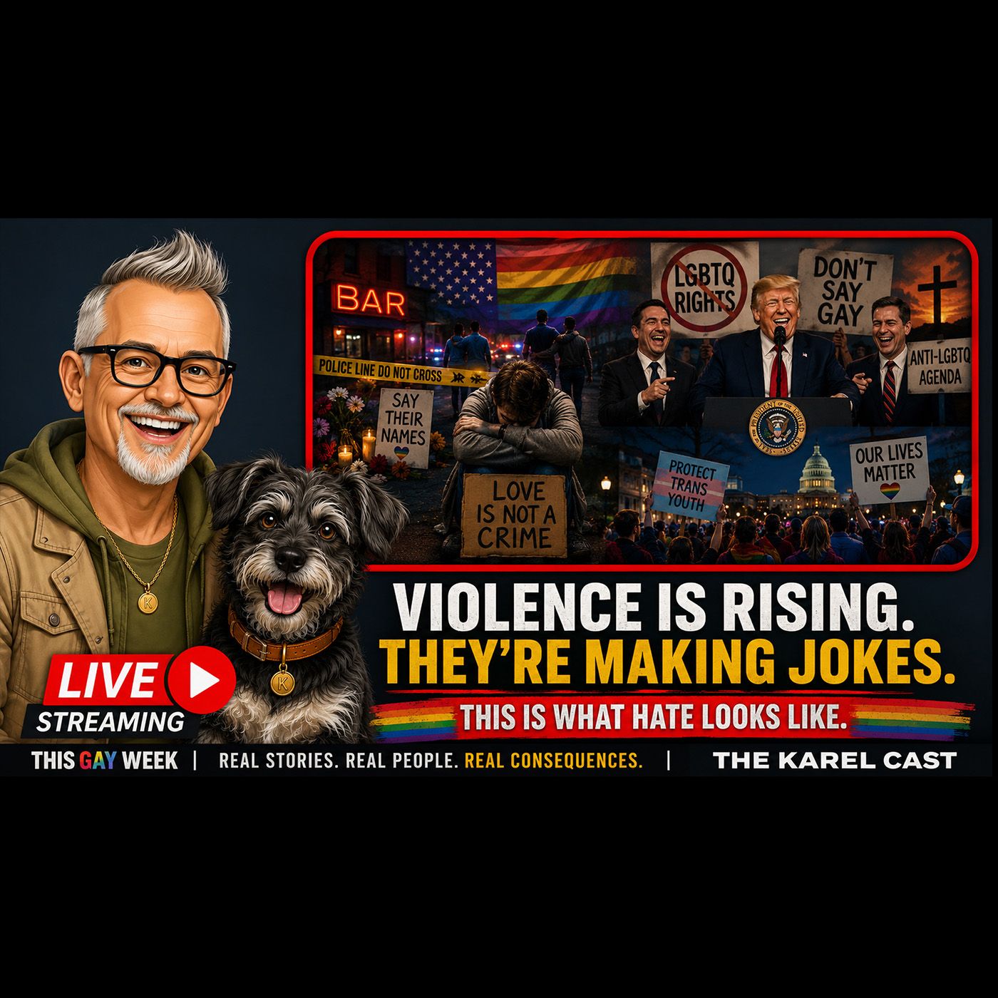This Gay Week: Anti-LGBTQ Violence Rises as Trump Officials Joke About Our Lives episode artwork