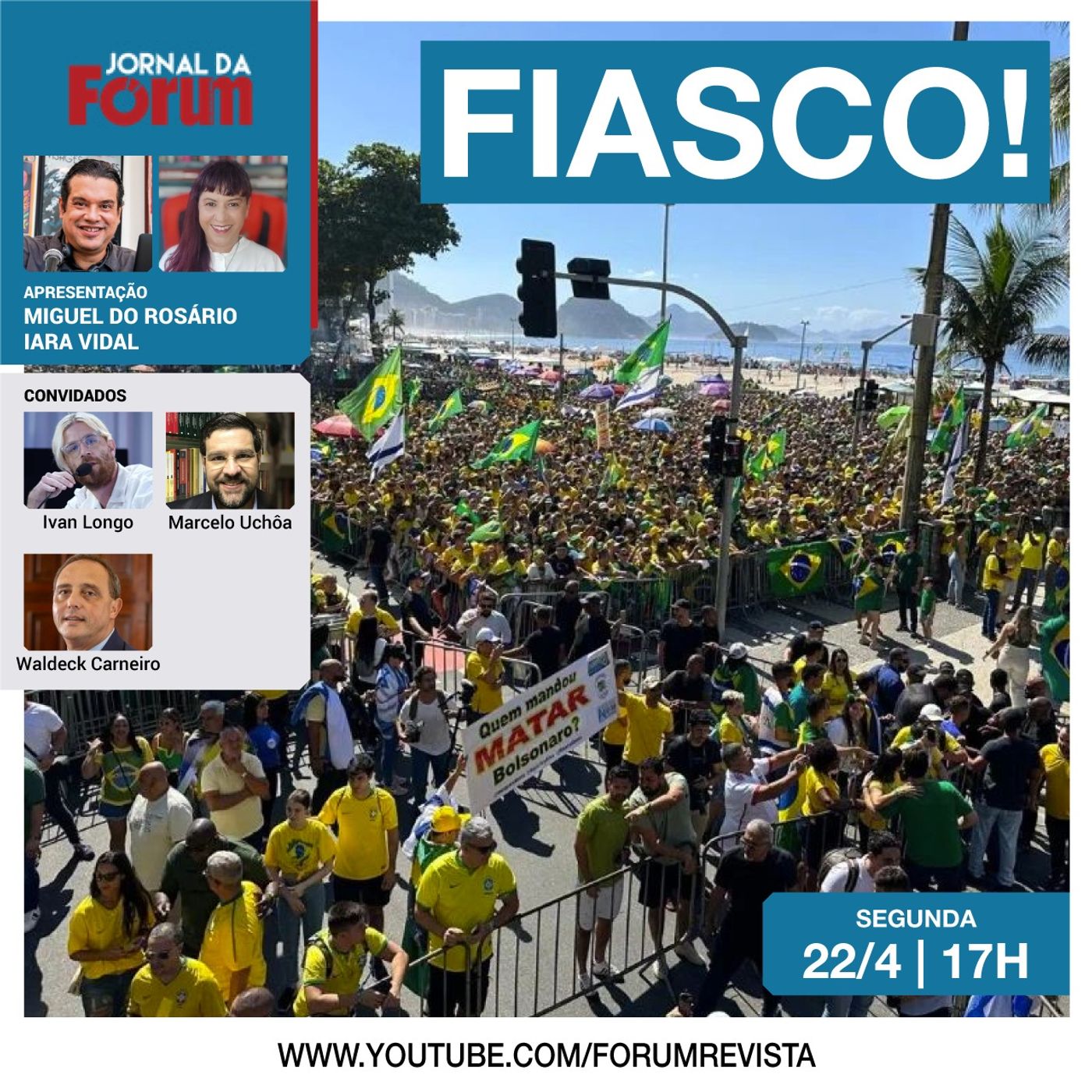 Ato de bolsonaristas no Rio flopou | Lula anuncia programa para classe média | 22.04.24 episode artwork