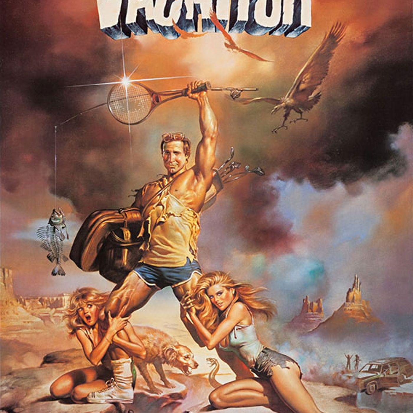 National Lampoon Vacation (1983) Chevy Chase, Beverly D'Angelo, John Hughes, & Harold Ramis