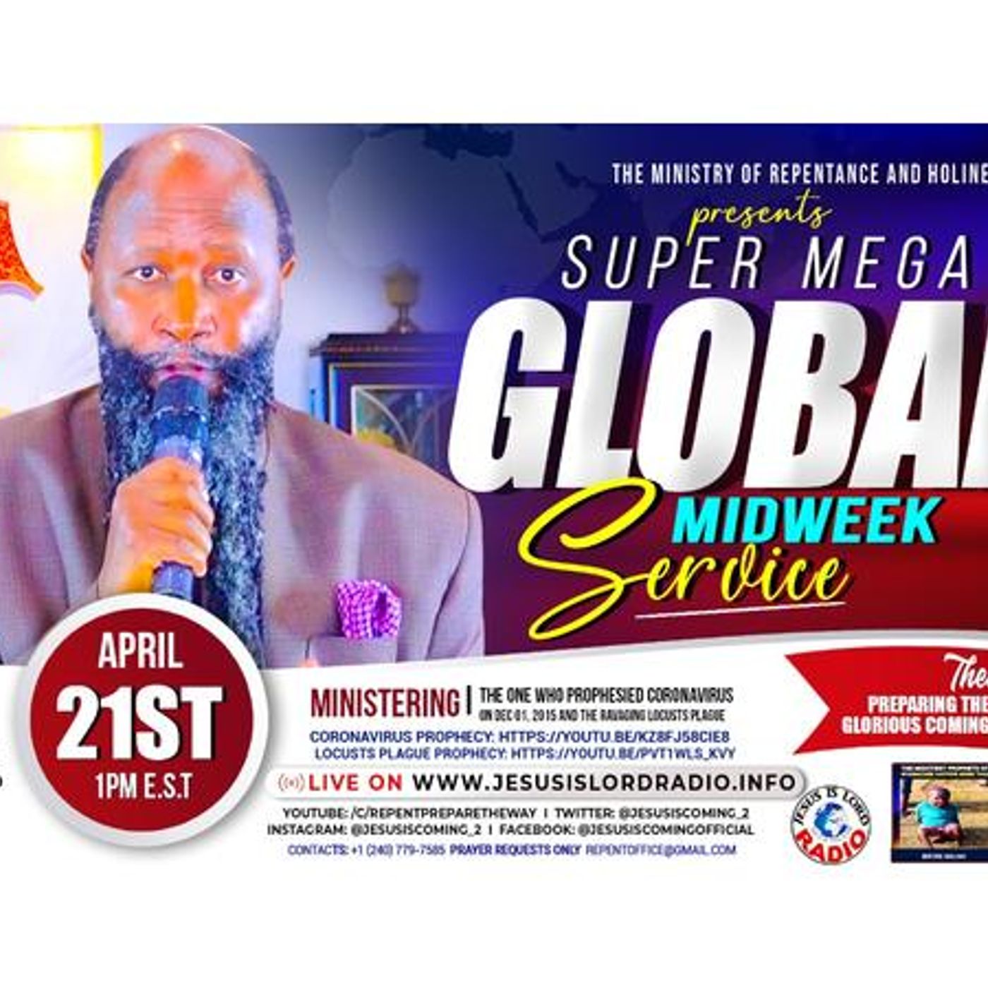 LIVE Global Wednesday Revival Service | April 21, 2021 TWO WITNESSES REV 11!