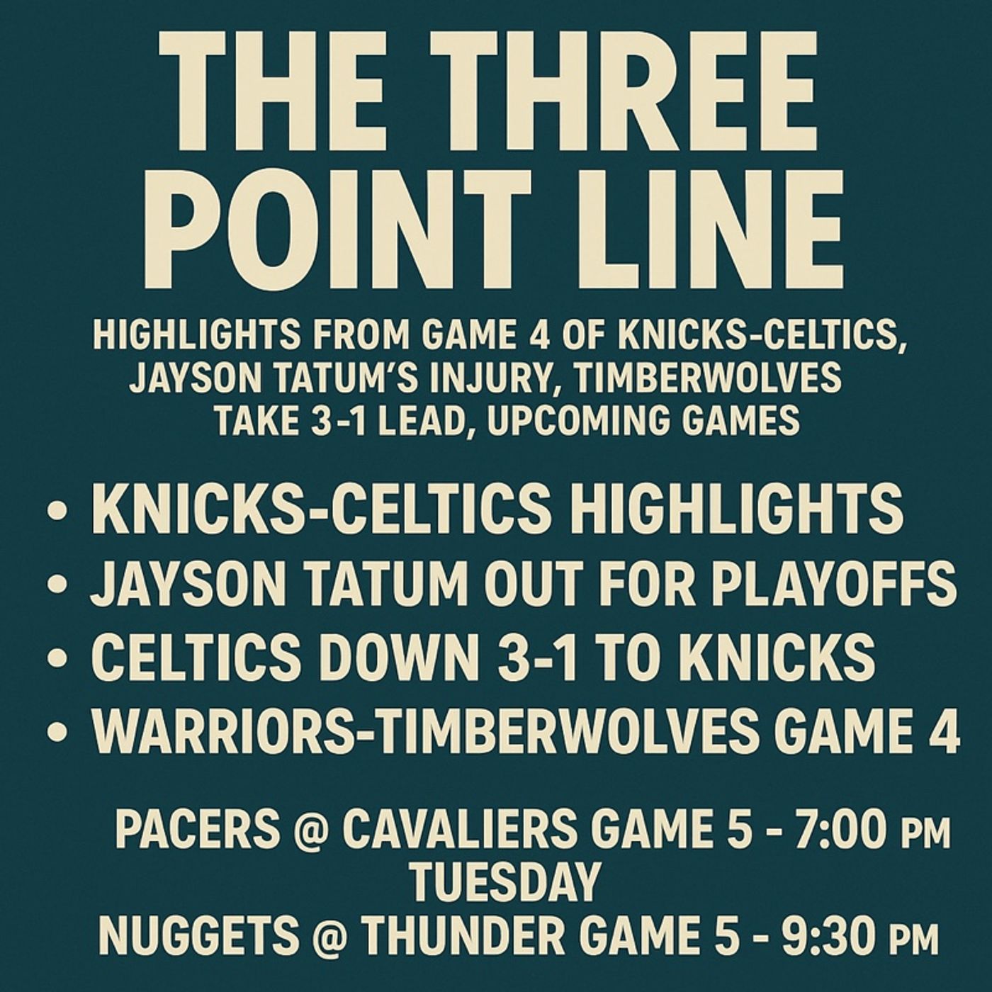 Game 4 Shockers & Tatum’s Injury Bombshell episode artwork