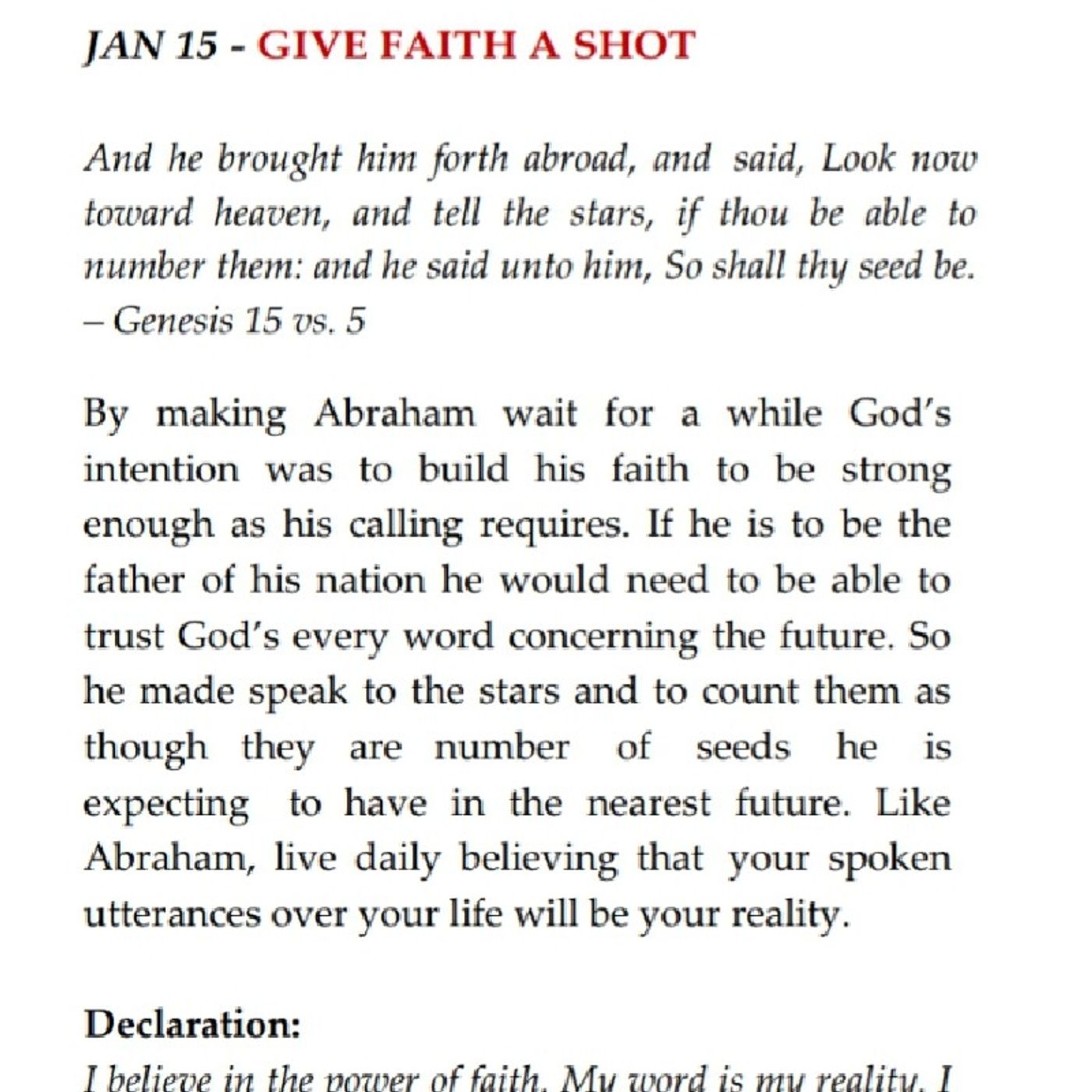 DAILY DEVOTIONAL - January 15 episode artwork