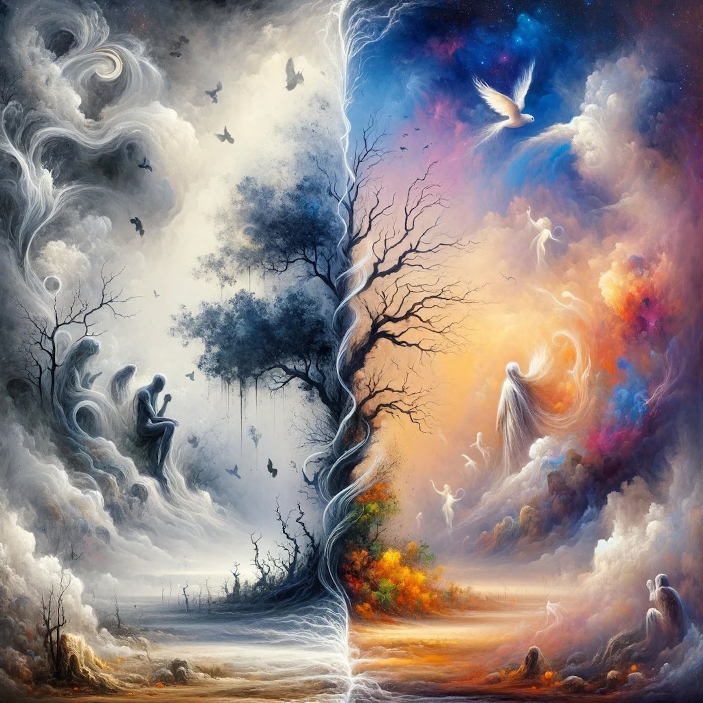 "The boundaries which divide life from death are at best shadowy and vague. Who shall say where one ends, and where the other begins?" episode artwork