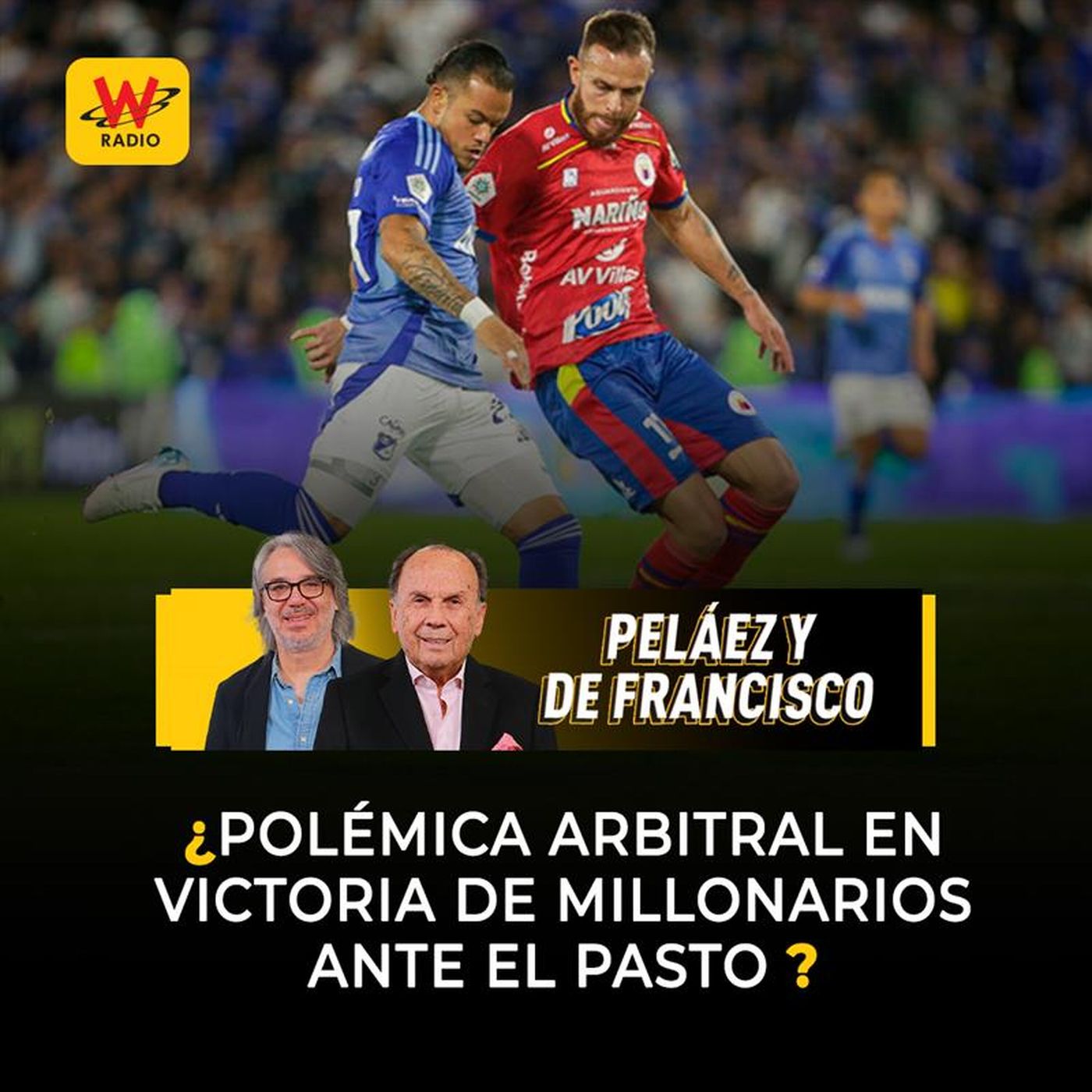 Polémica arbitral en victoria de Millonarios ante el Pasto