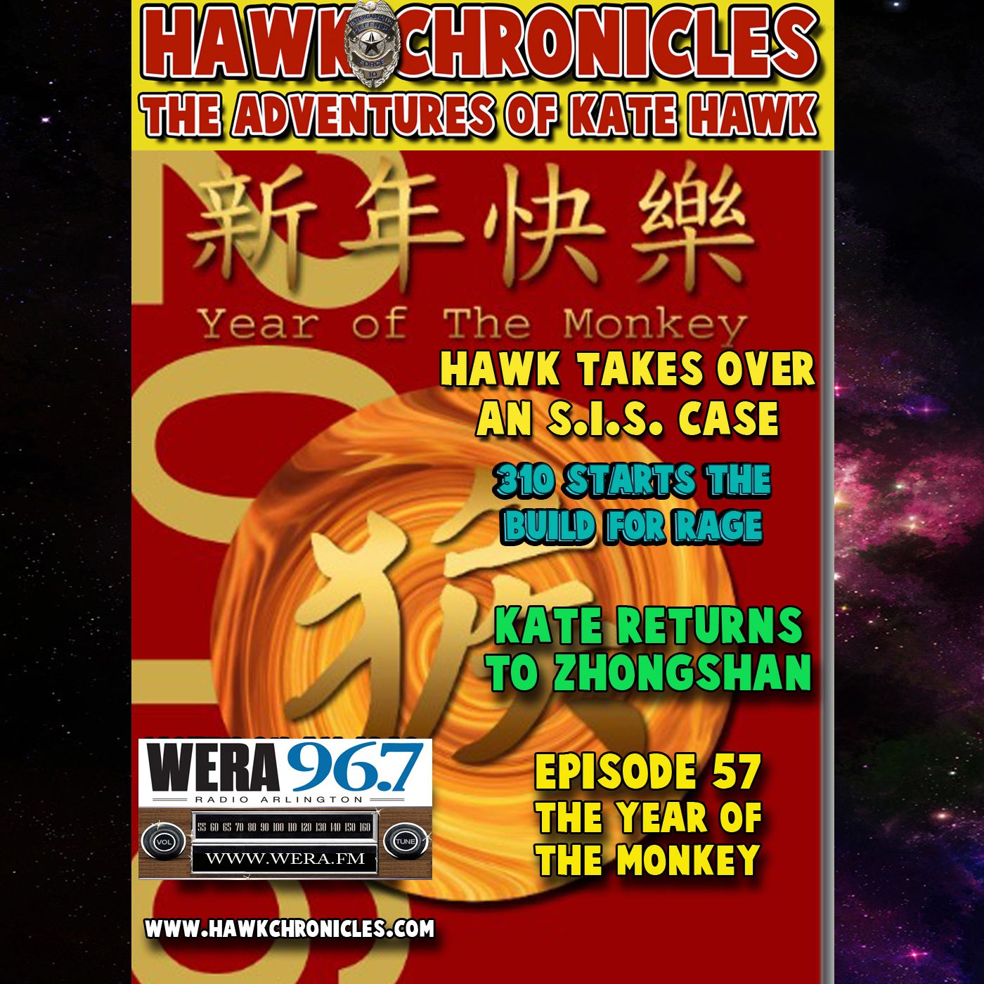Episode 57 Hawk Chronicles "The Year of the Monkey" episode artwork