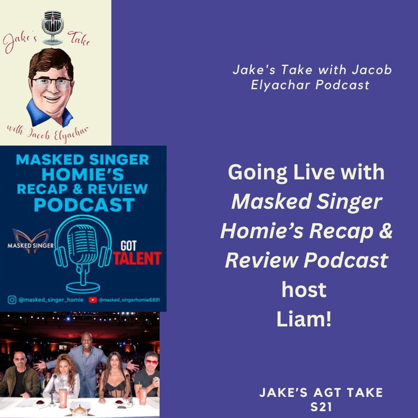 Masked Singer Homie Visits & TALKS #AGT | Jake's AGT Season 21 TAKE LIVE With Masked Singer Homie! episode artwork