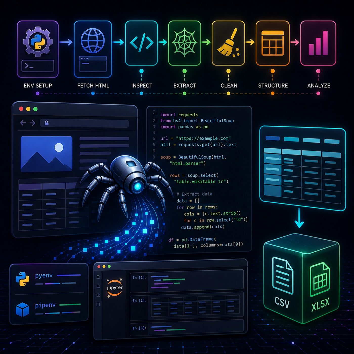 Course 40 - Web Scraping with Python | Episode 5: From Environment Setup to Pandas DataFrames episode artwork