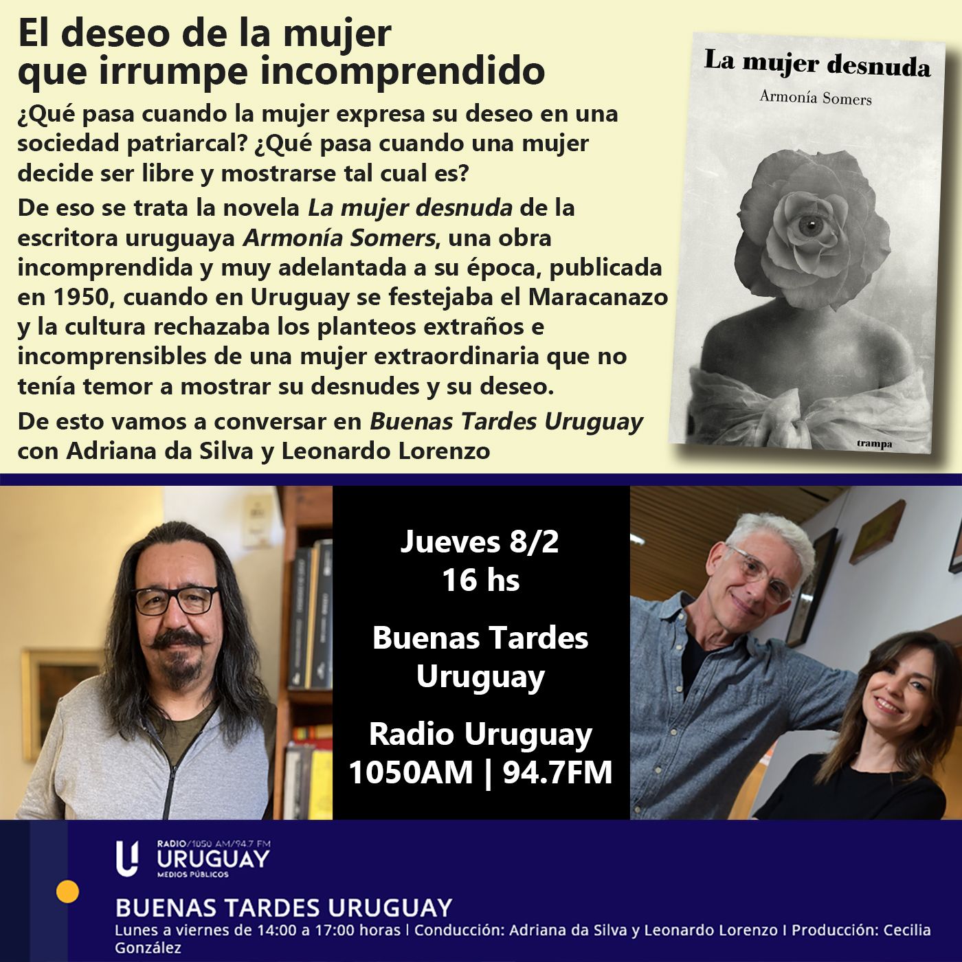 Buenas Tardes Uruguay | La mujer desnuda | Armonía Somers | 08-02-24 episode artwork
