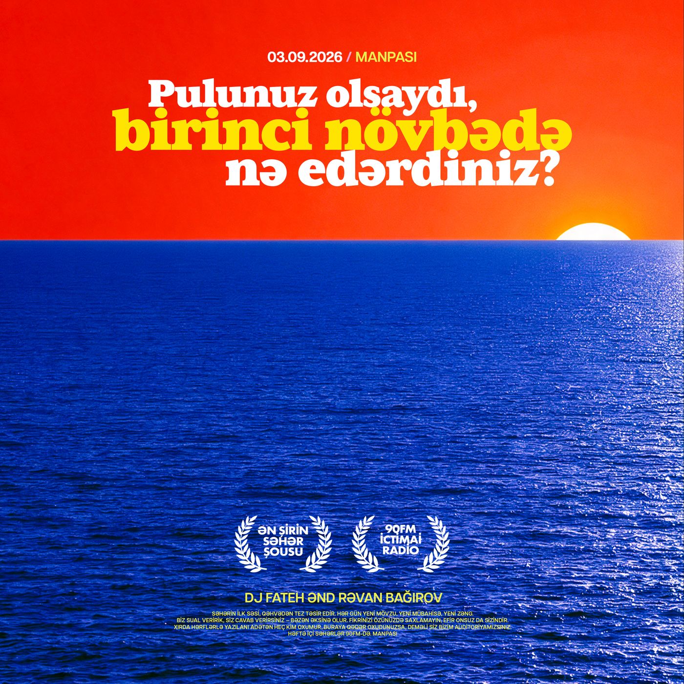 Pulunuz olsaydı, birinci növbədə nə edərdiniz? 03.09.2026