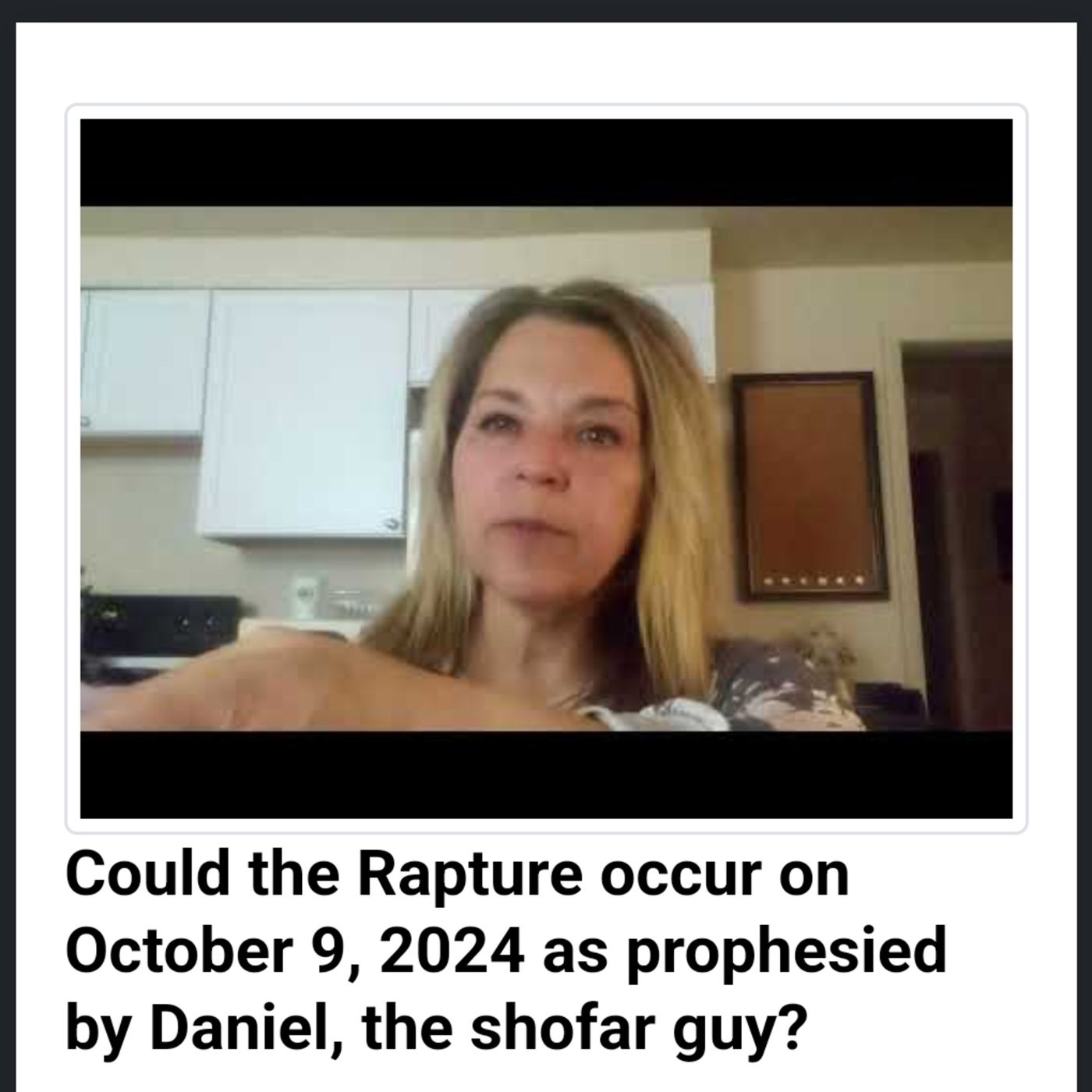 Could the Rapture occur on October 9, 2024 as prophesied by Daniel, the shofar guy? episode artwork